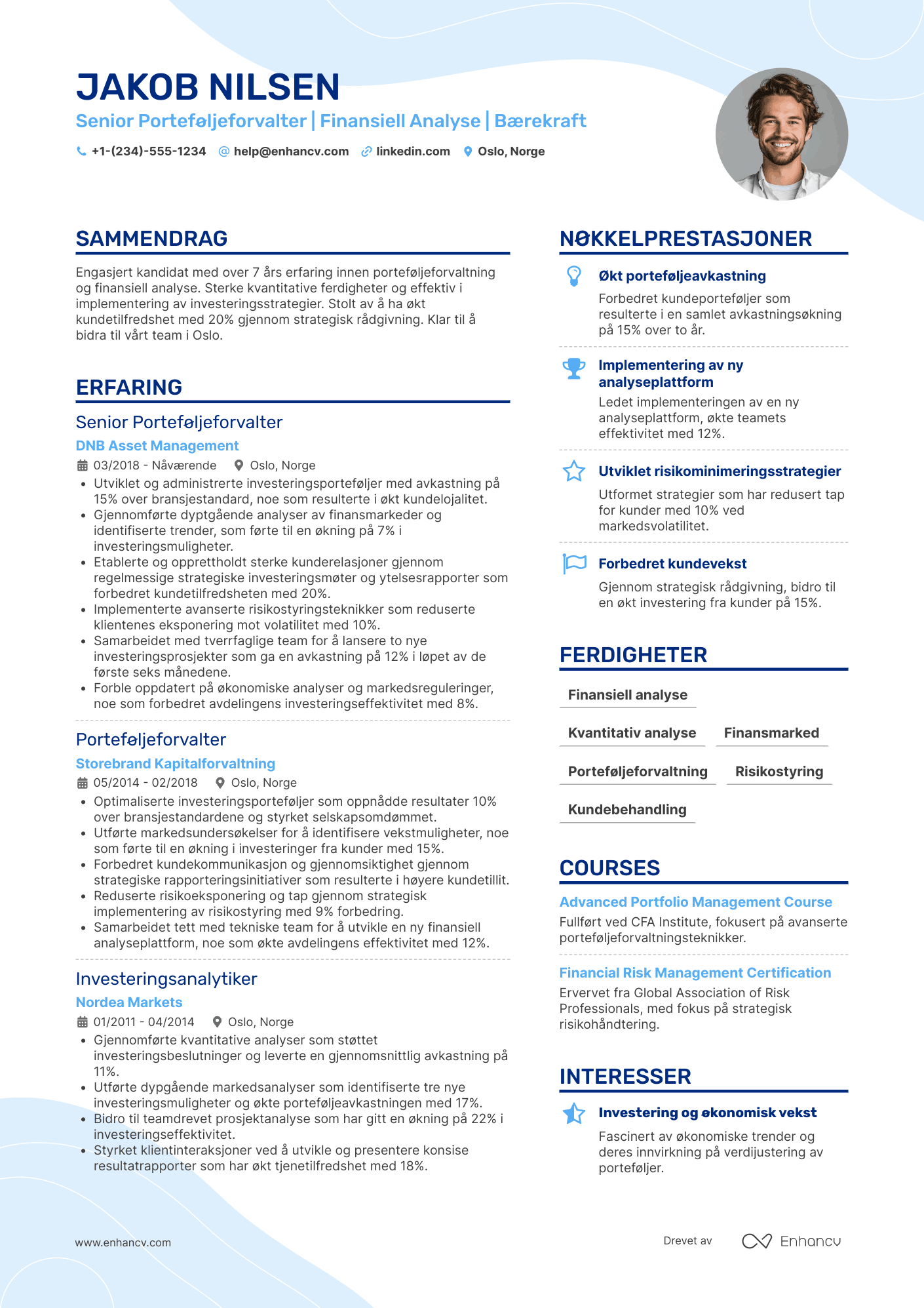 CV for Senior Porteføljeforvalter