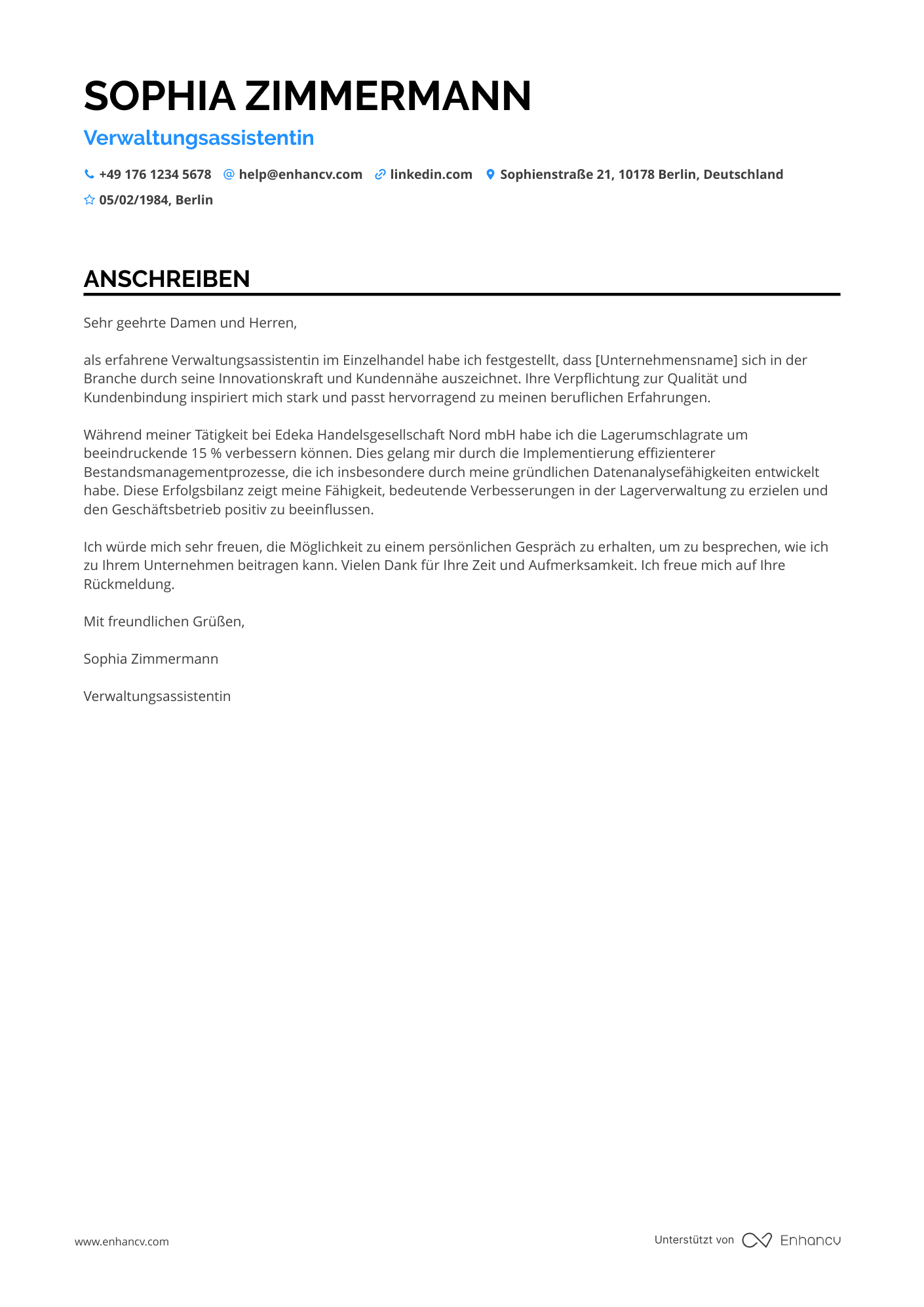 Verwaltungsassistent im Einzelhandel