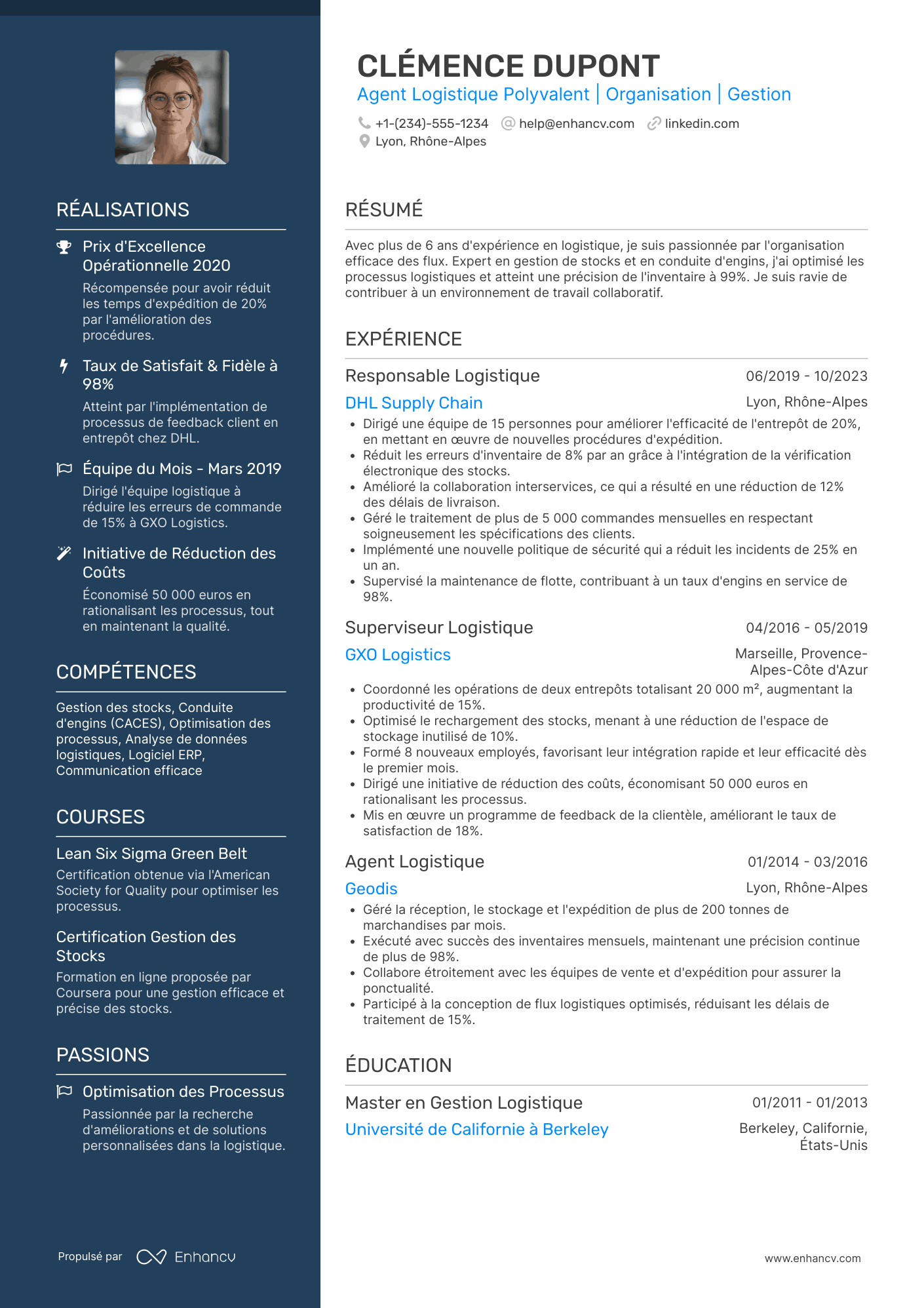 CV d’agent&nbsp;logistique polyvalent