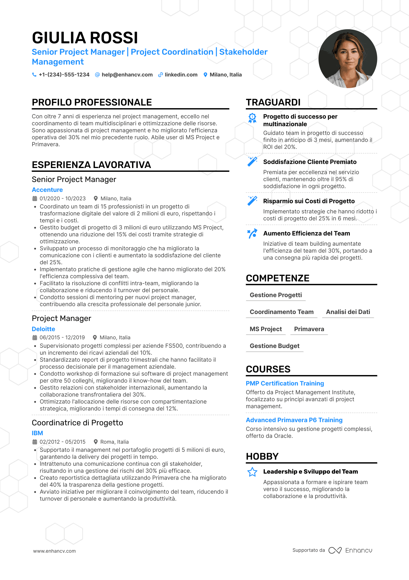 CV Senior project manager