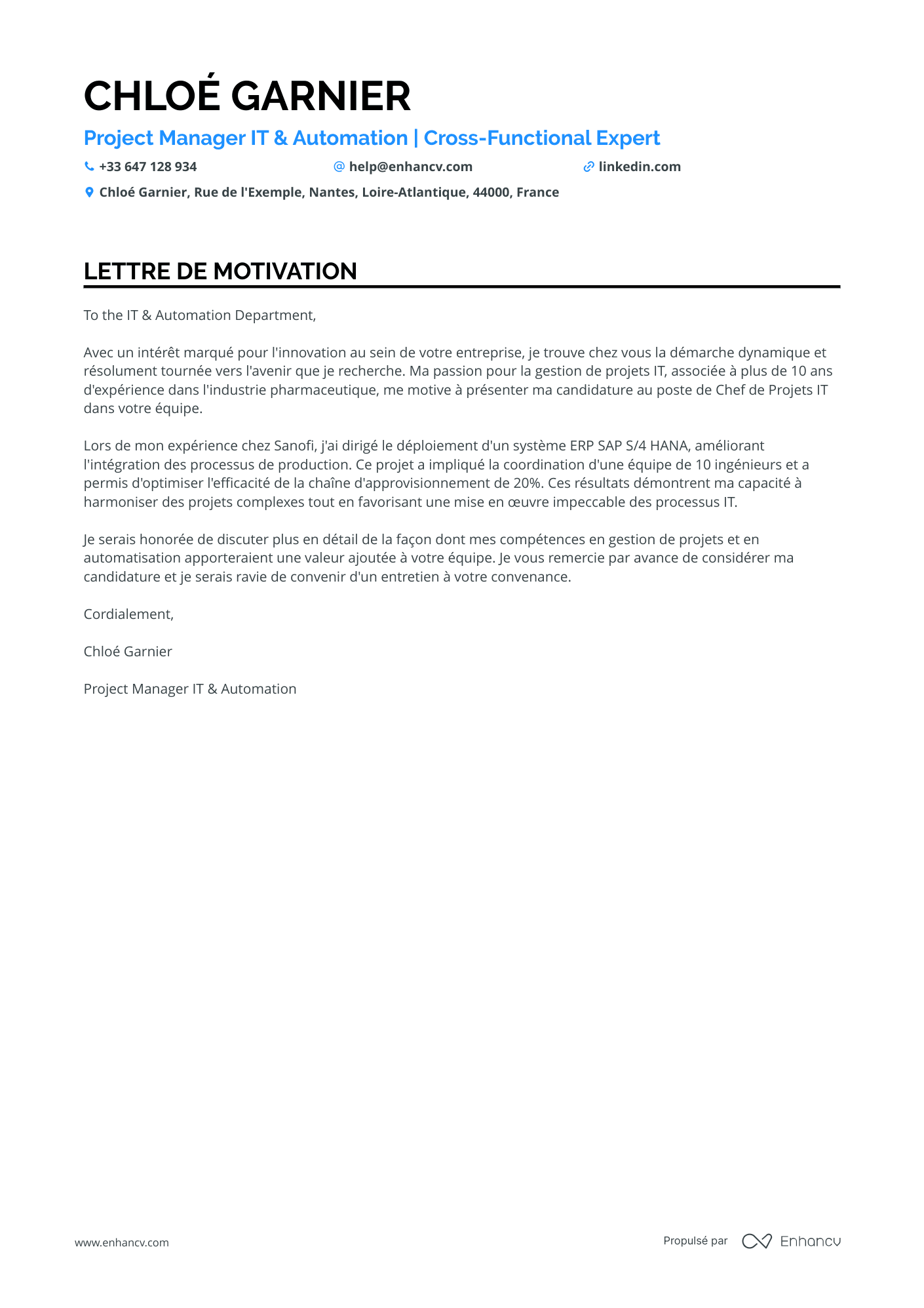 Chef de Projet IT