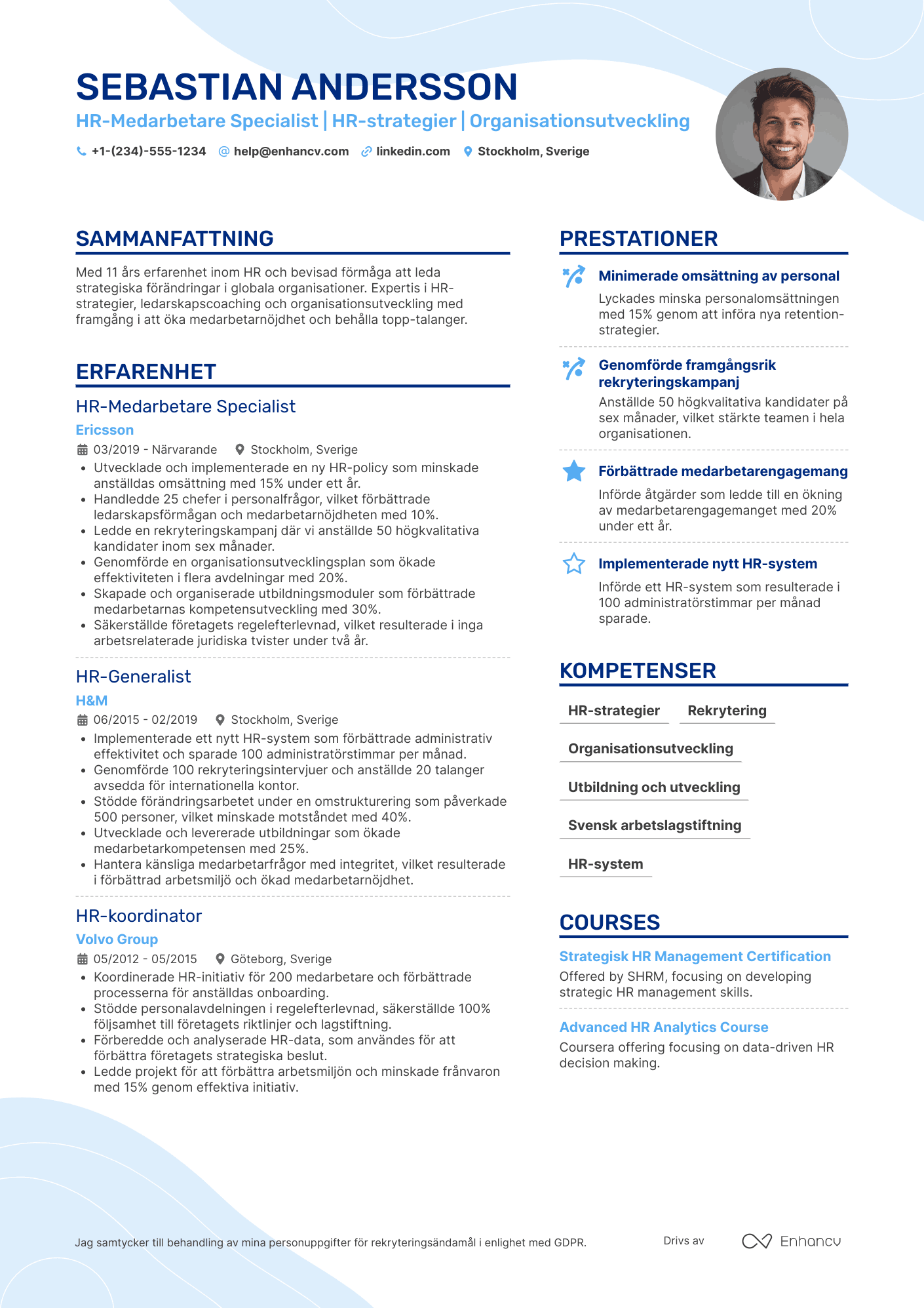 CV för HR Medarbetare Specialist