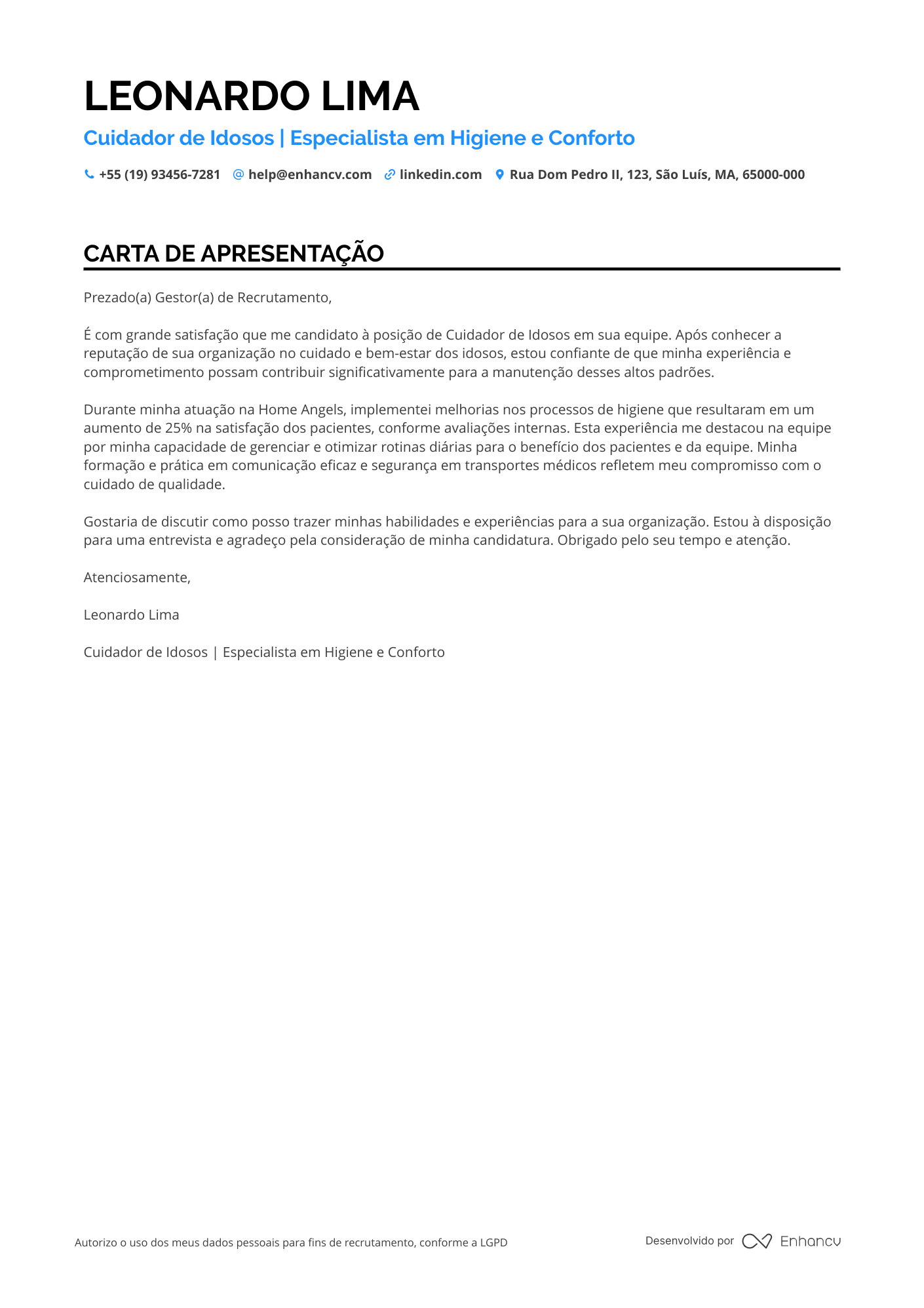 Cuidador de Idosos Residencial