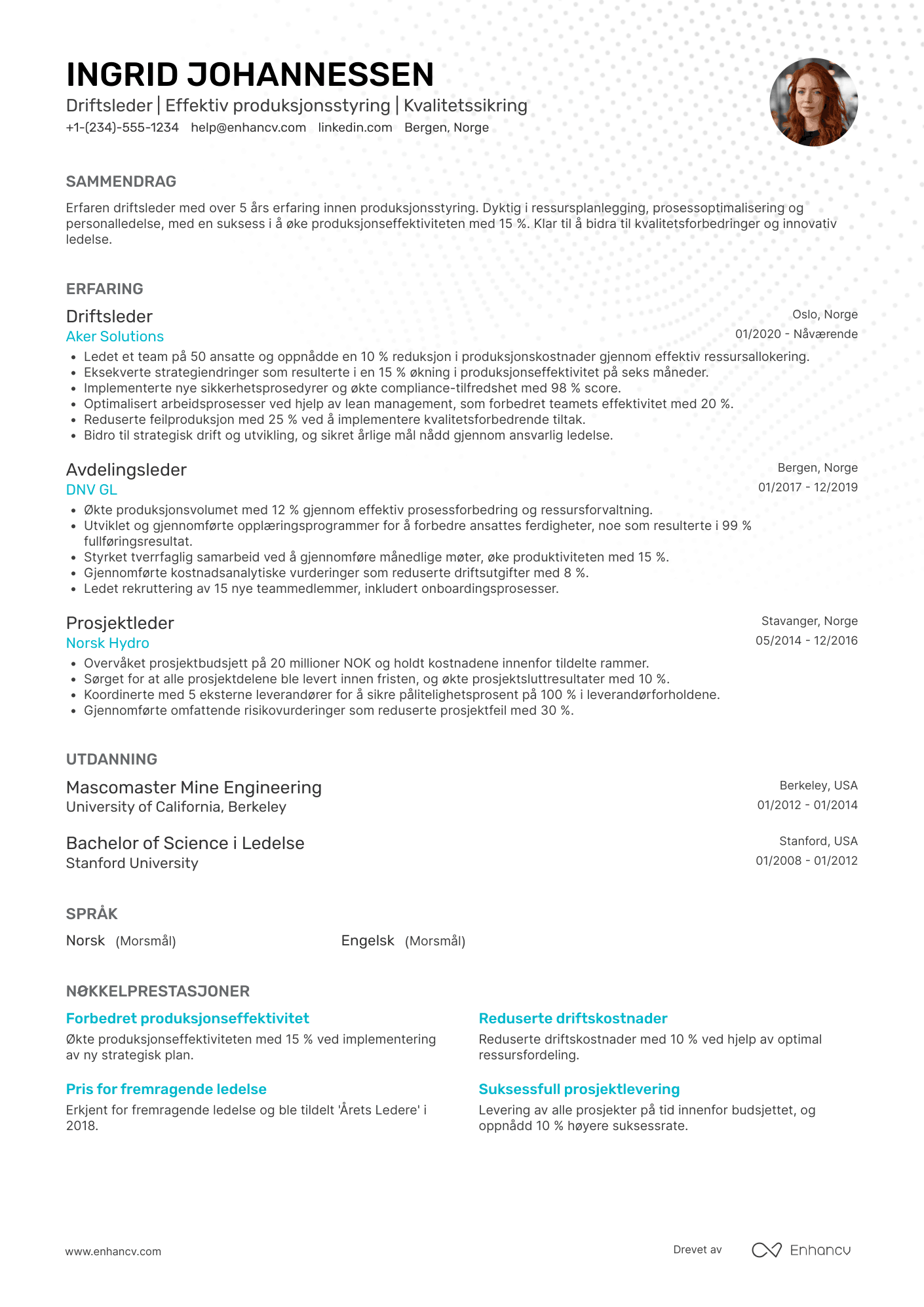 Klassisk CV mal