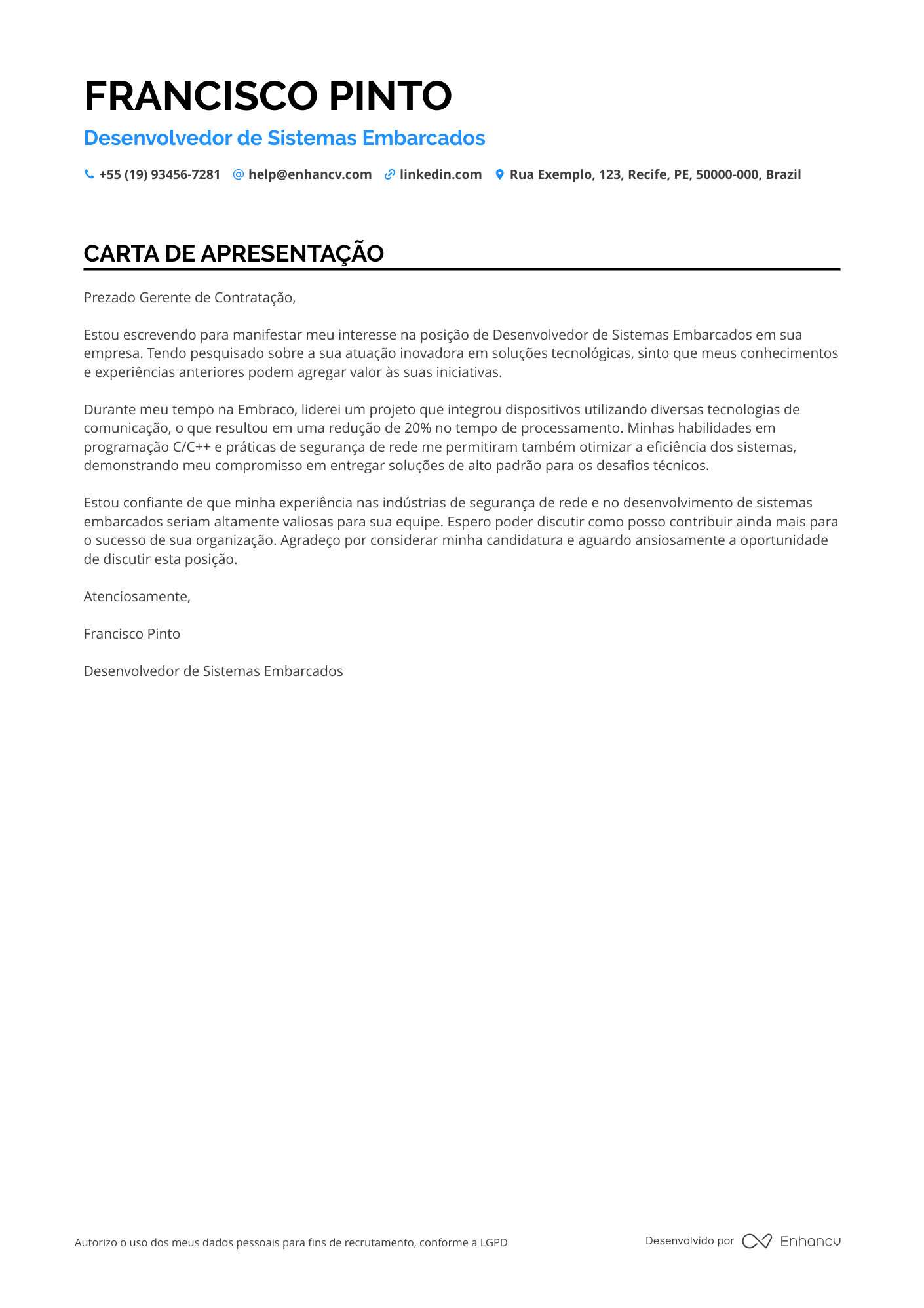 Desenvolvedor de Sistemas Embarcados