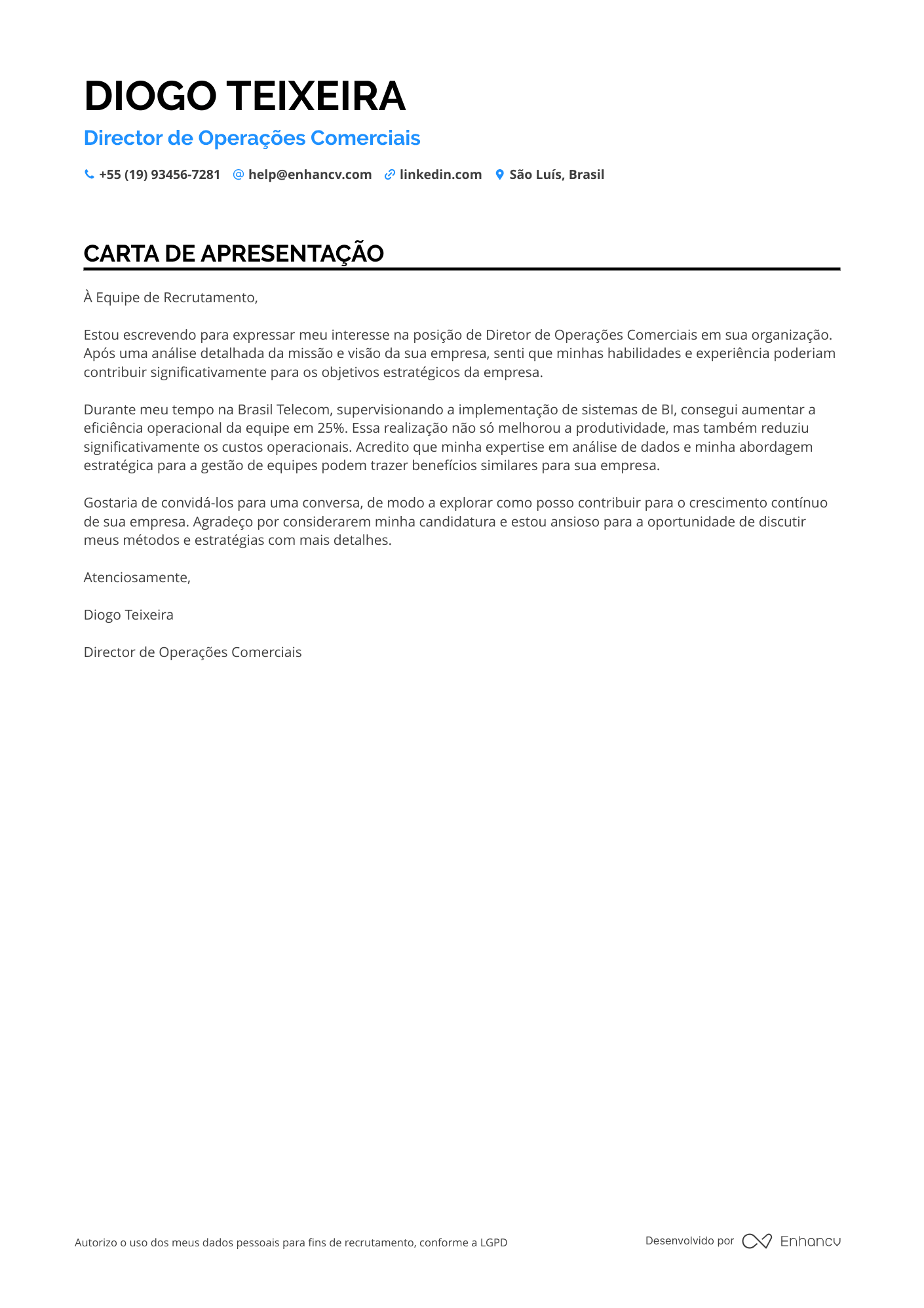 Diretor Comercial de Importação