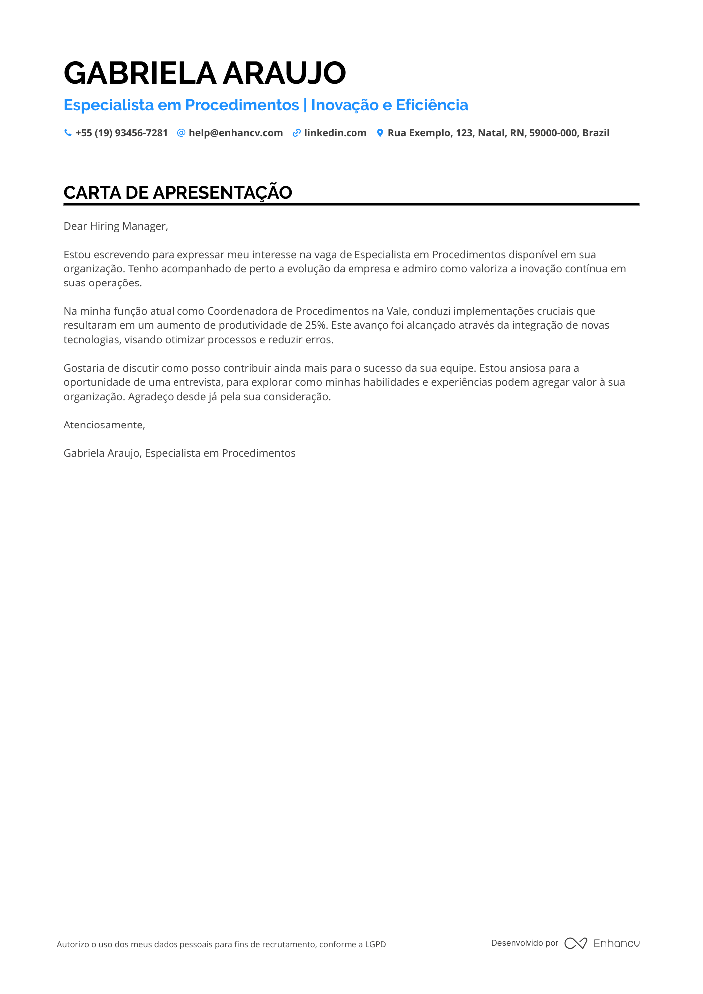Esteticista Meio período