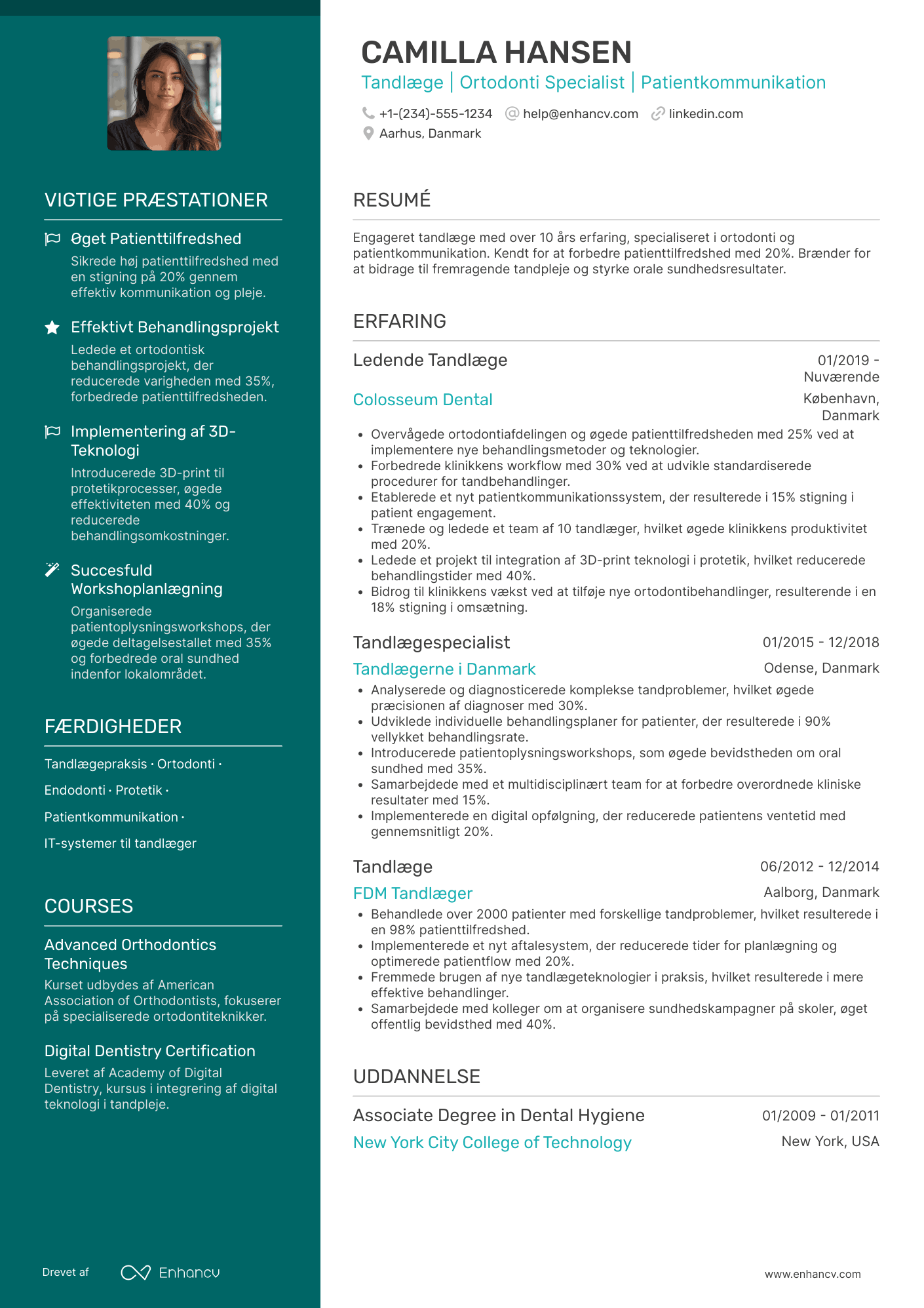 CV til Tandlægespecialist