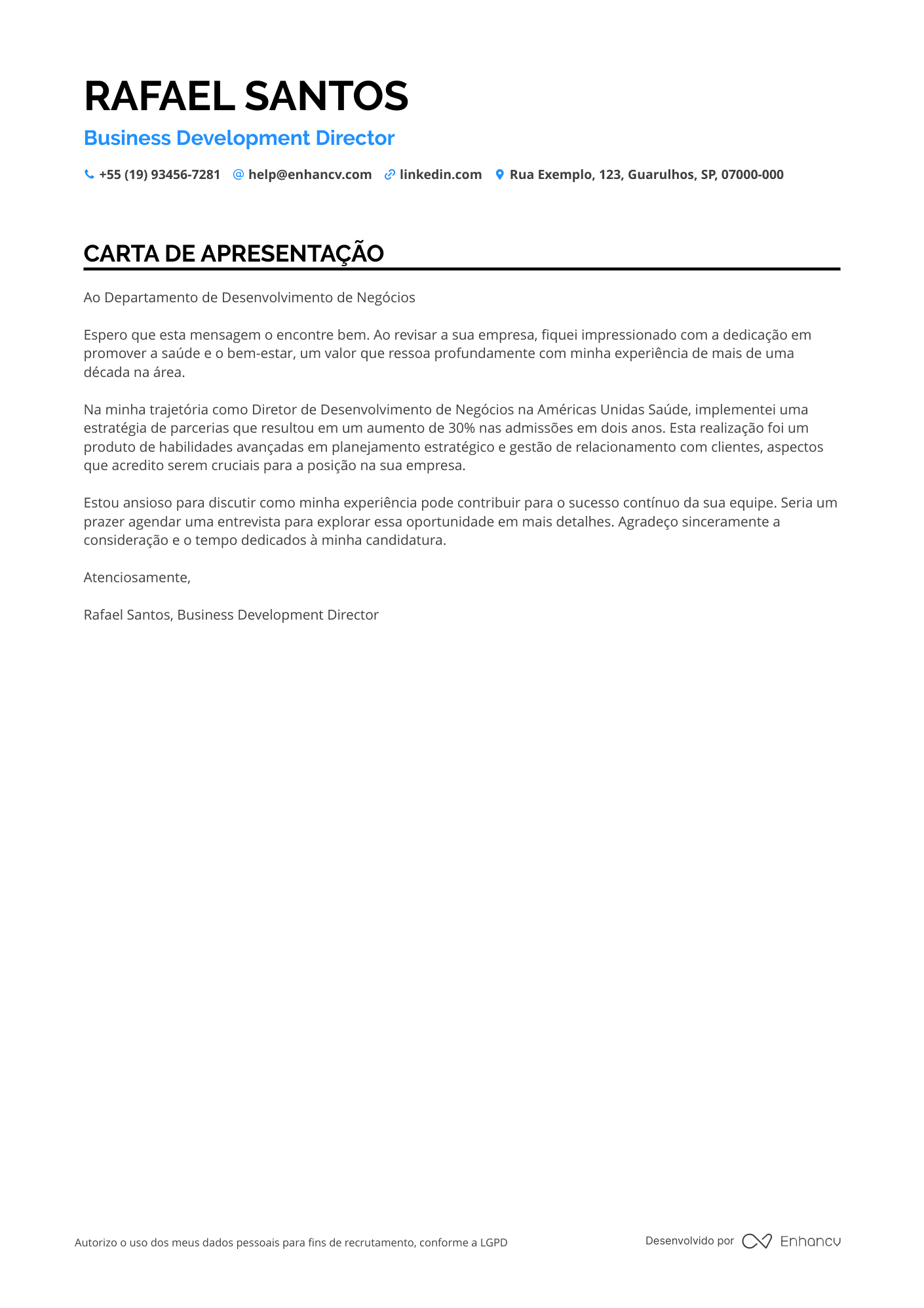 Diretor de Desenvolvimento de Negócios
