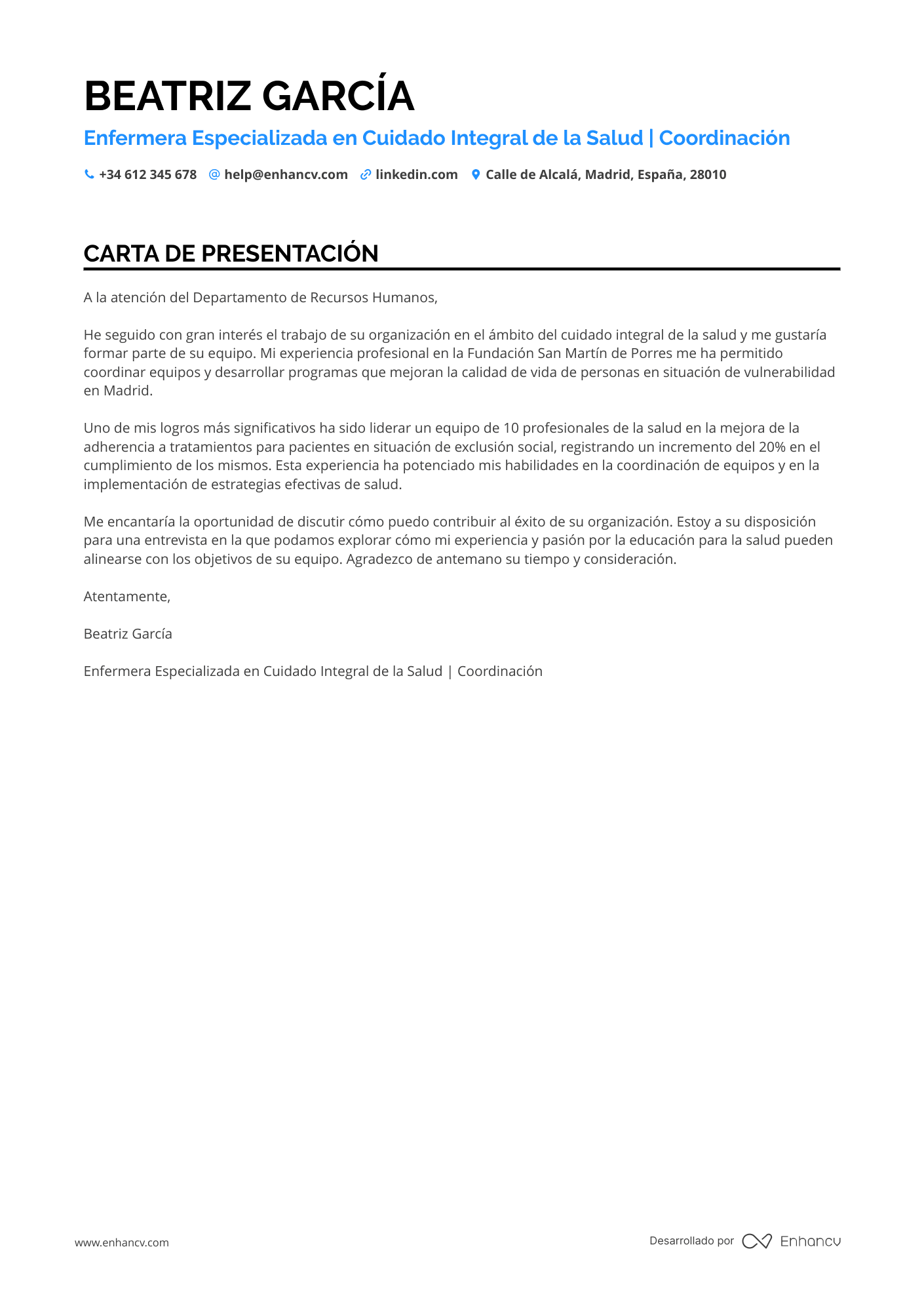 Enfermera Especializada