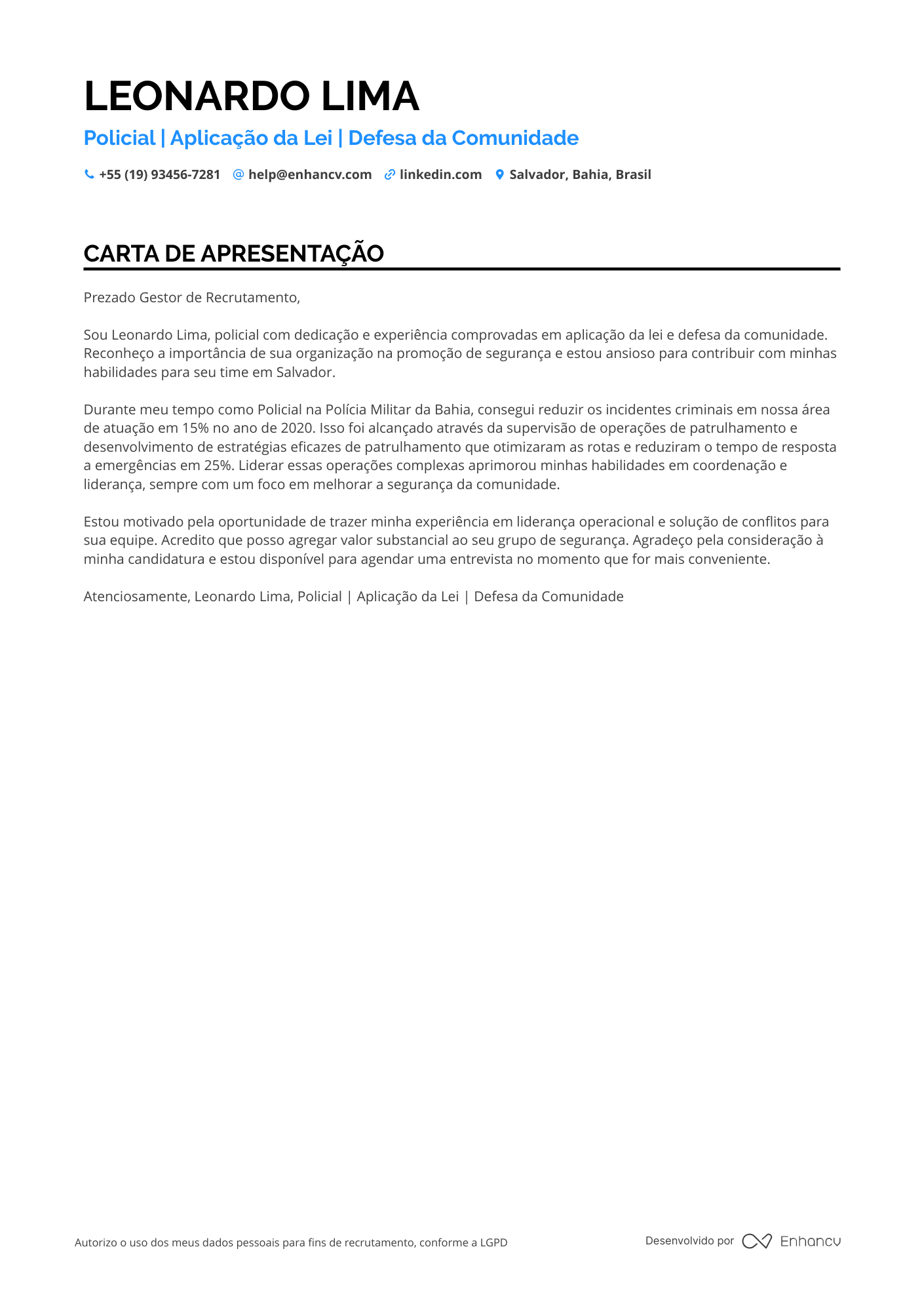 Policial Sem experiência