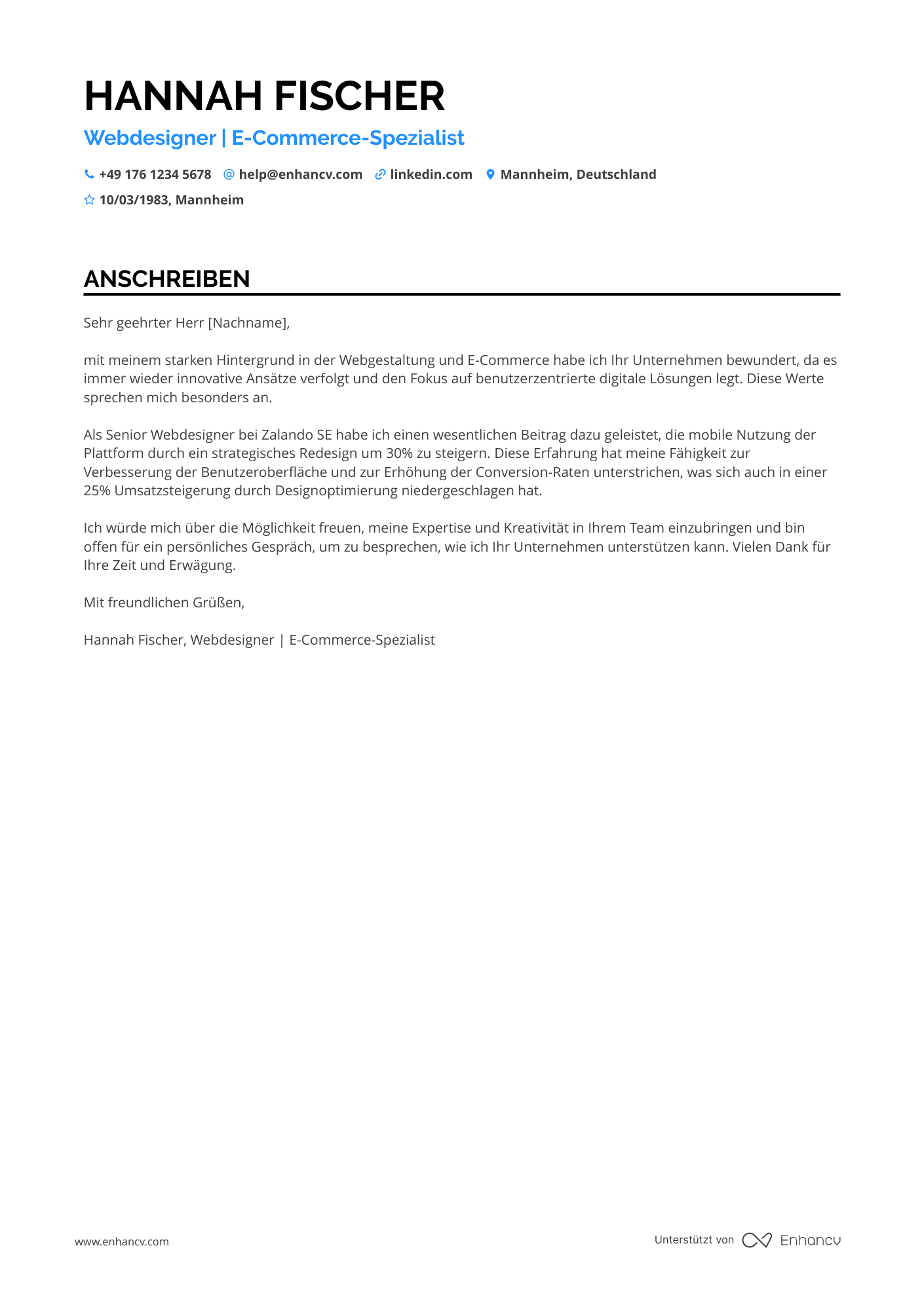 Webdesigner für E Commerce