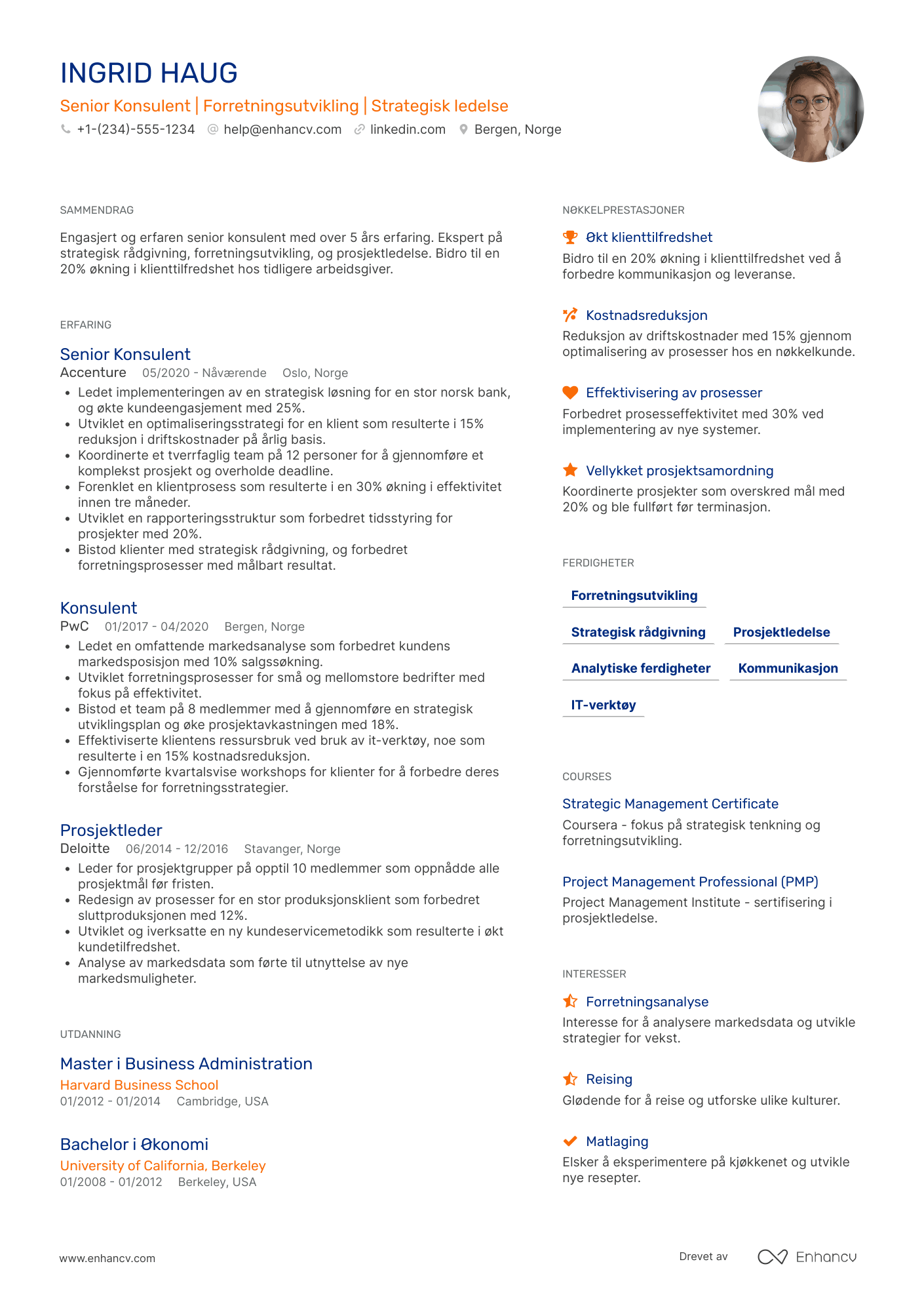 CV for Senior Konsulent