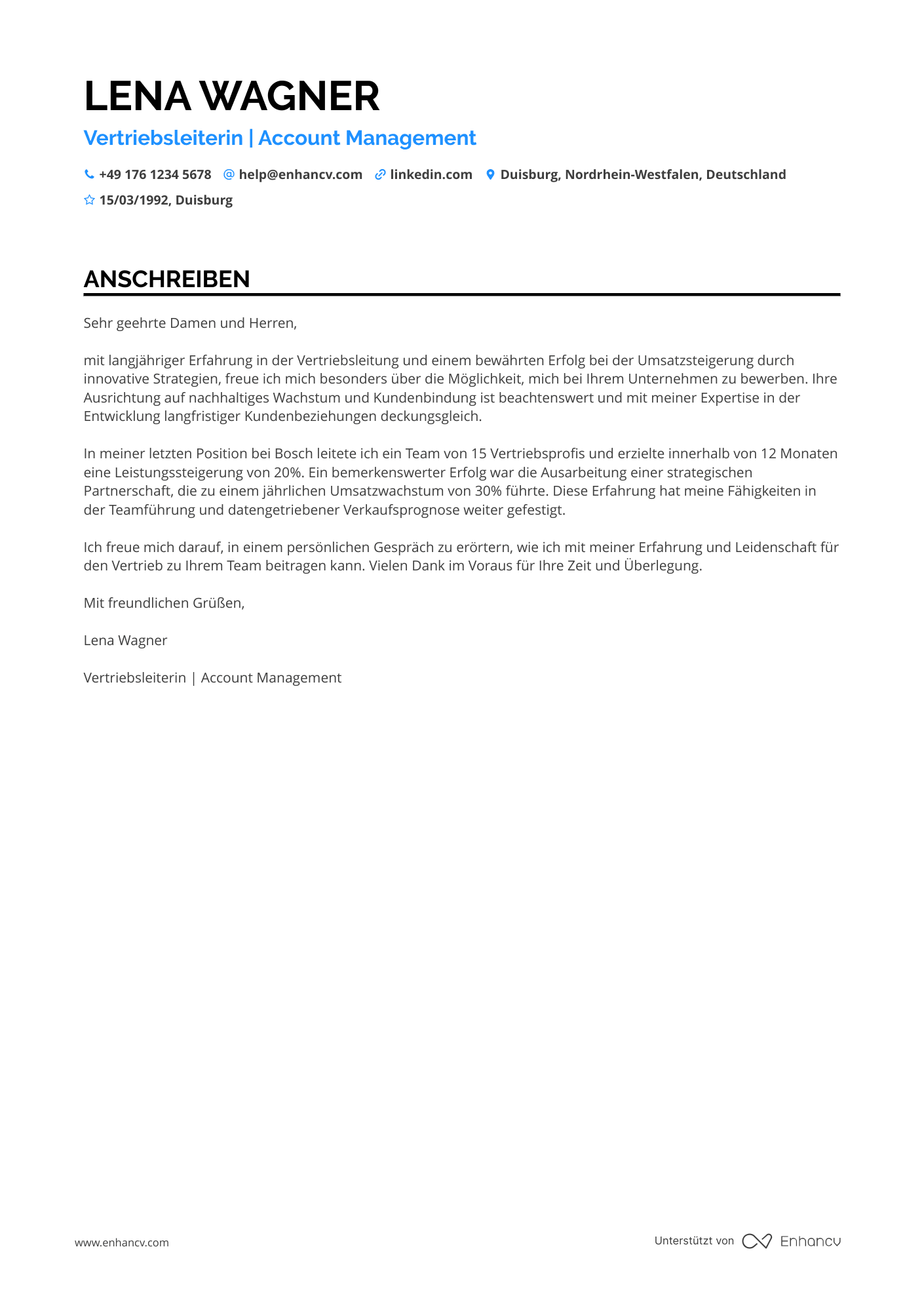 Vertriebsleiter Account Manager