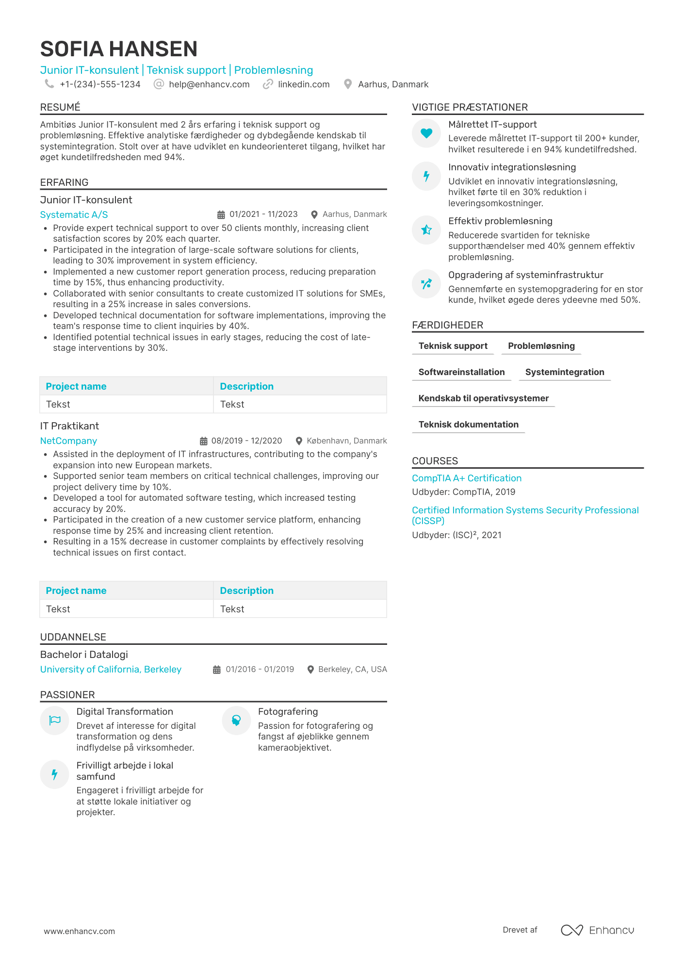 CV til Junior IT konsulent