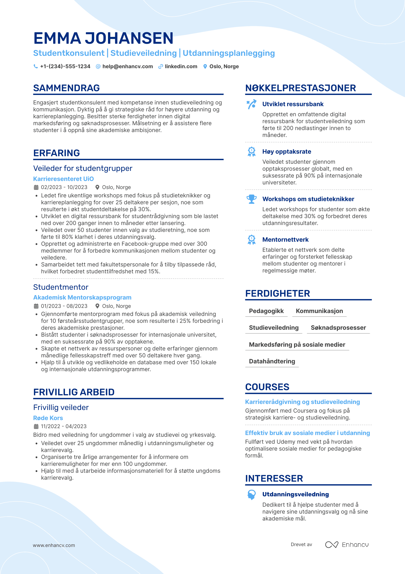 CV for Studentkonsulent