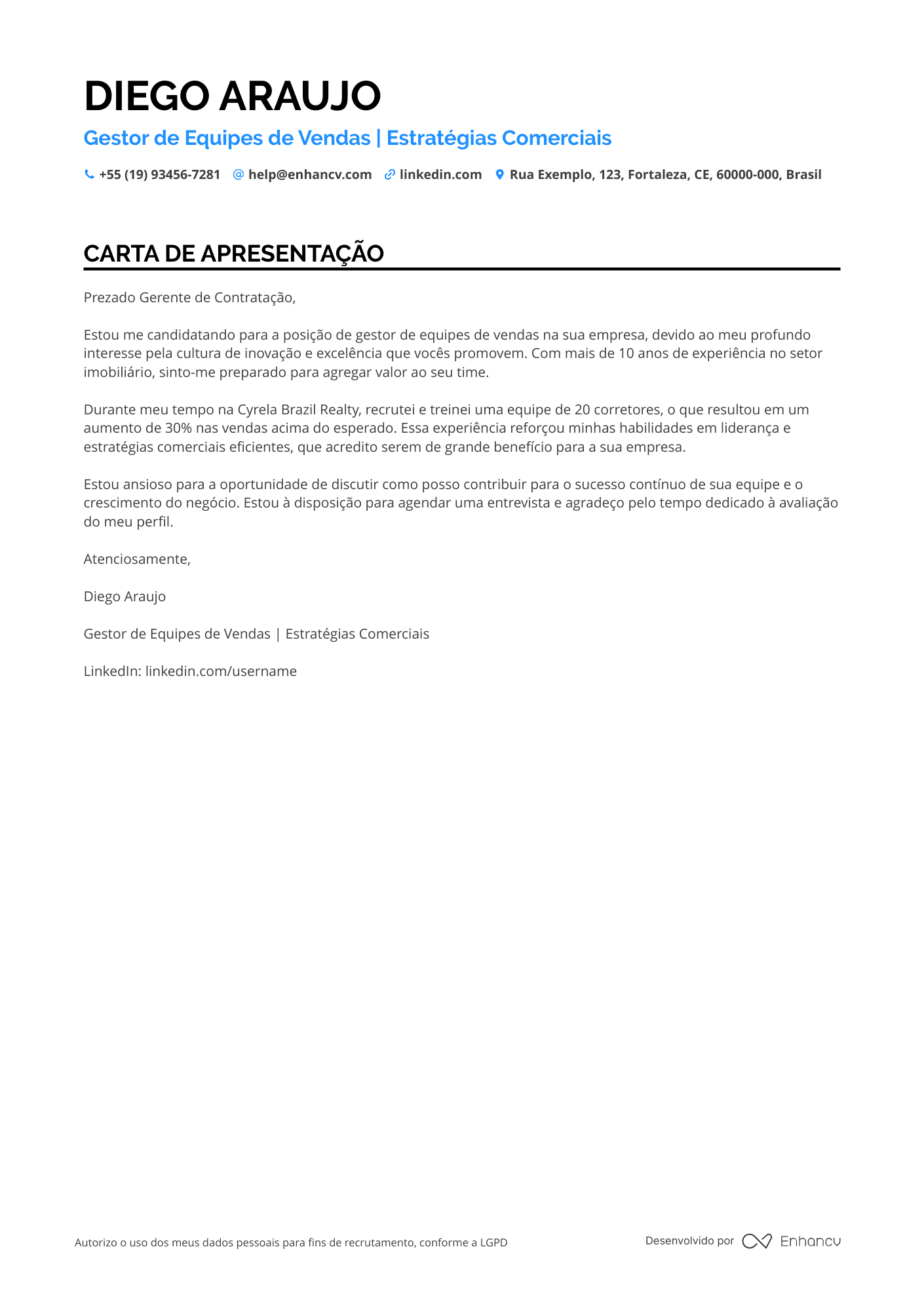 Gerente de Vendas de Imóveis
