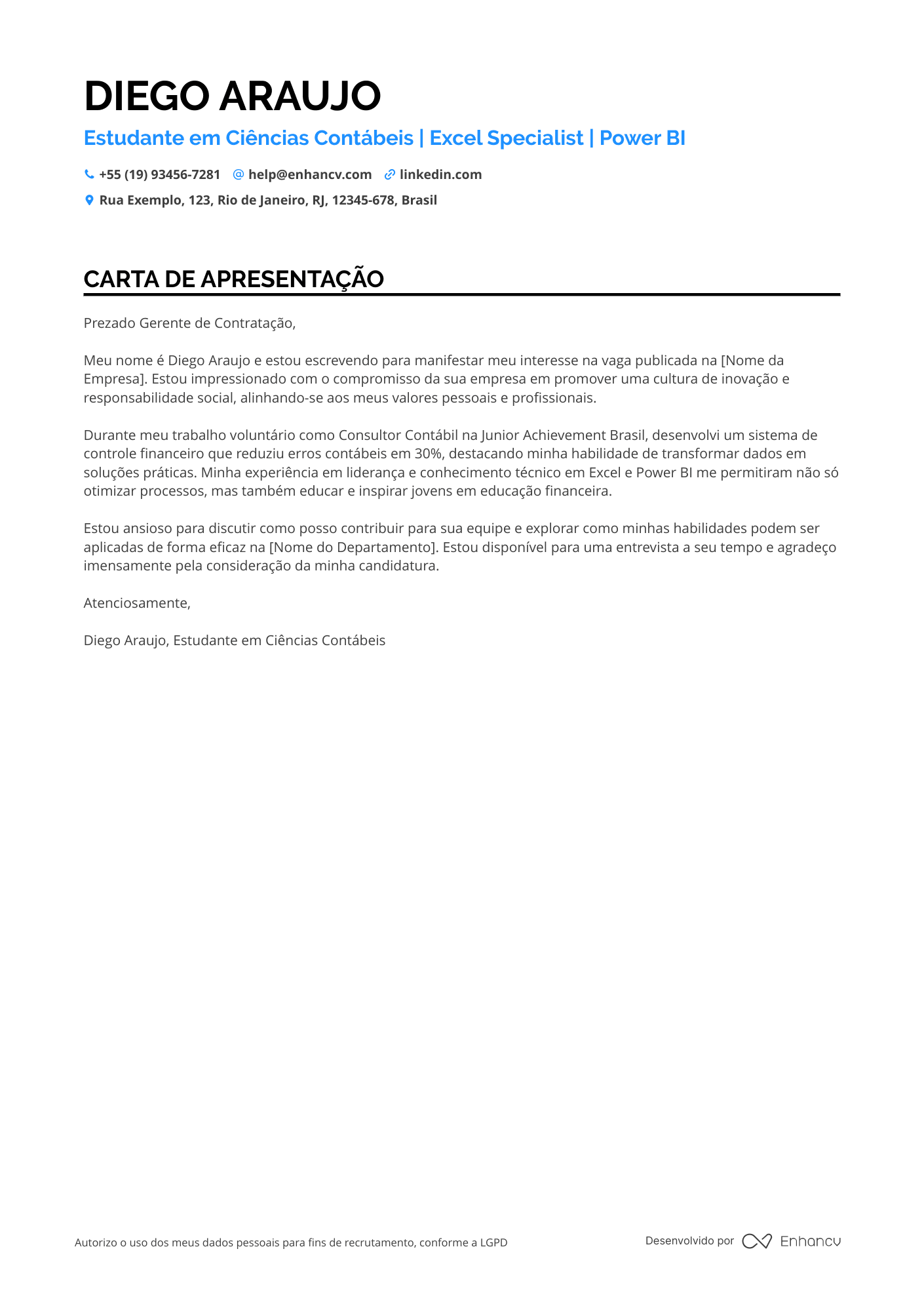 Estagiário de Contabilidade