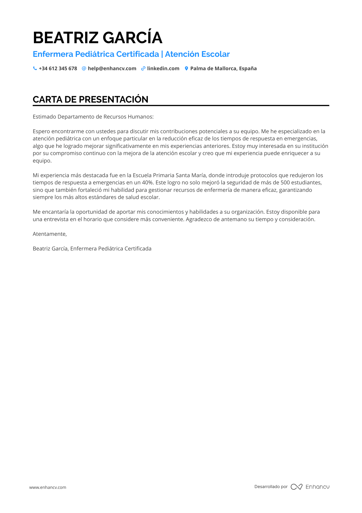Enfermera de Pediatría