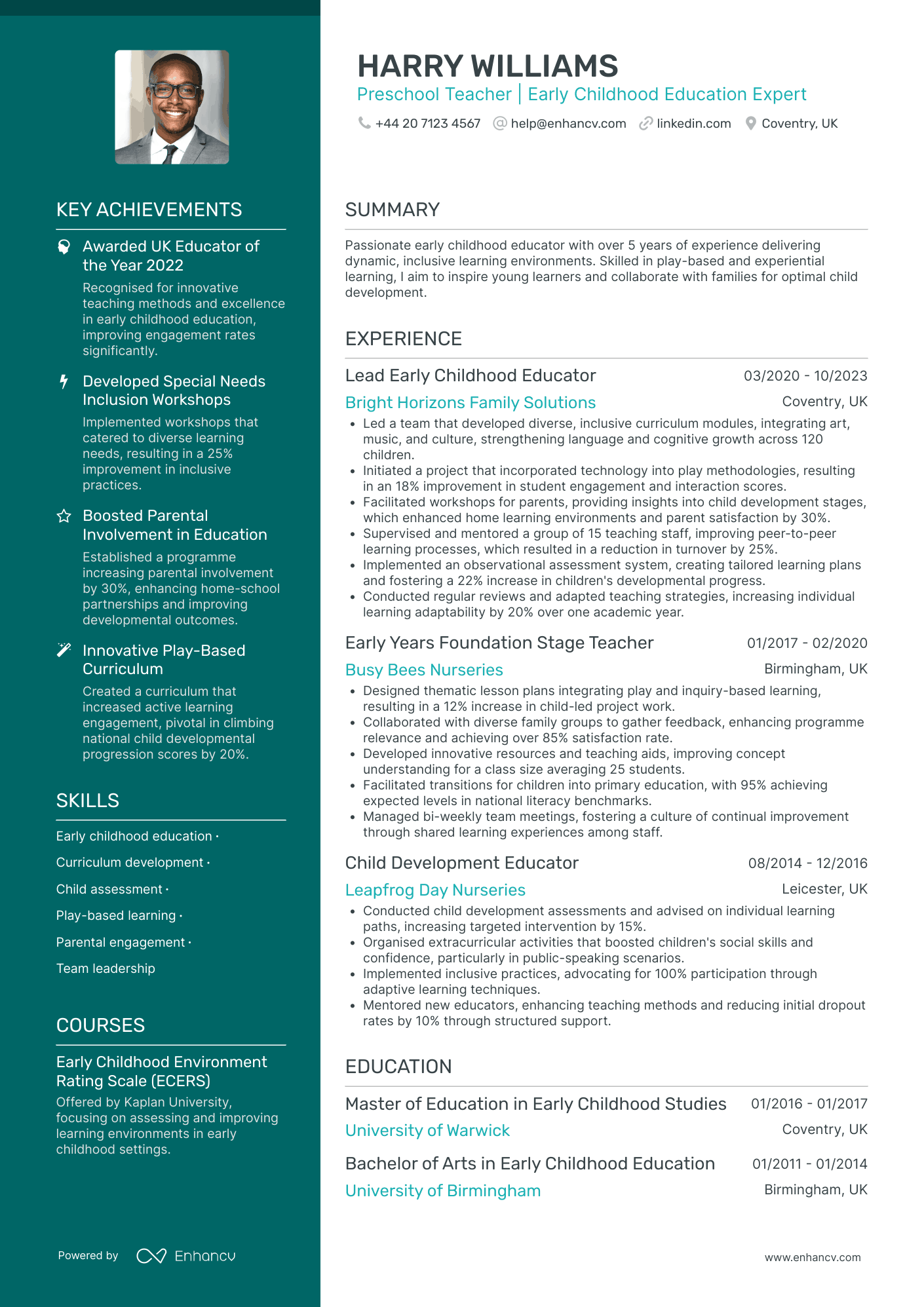 Preschool Teacher Supervisor