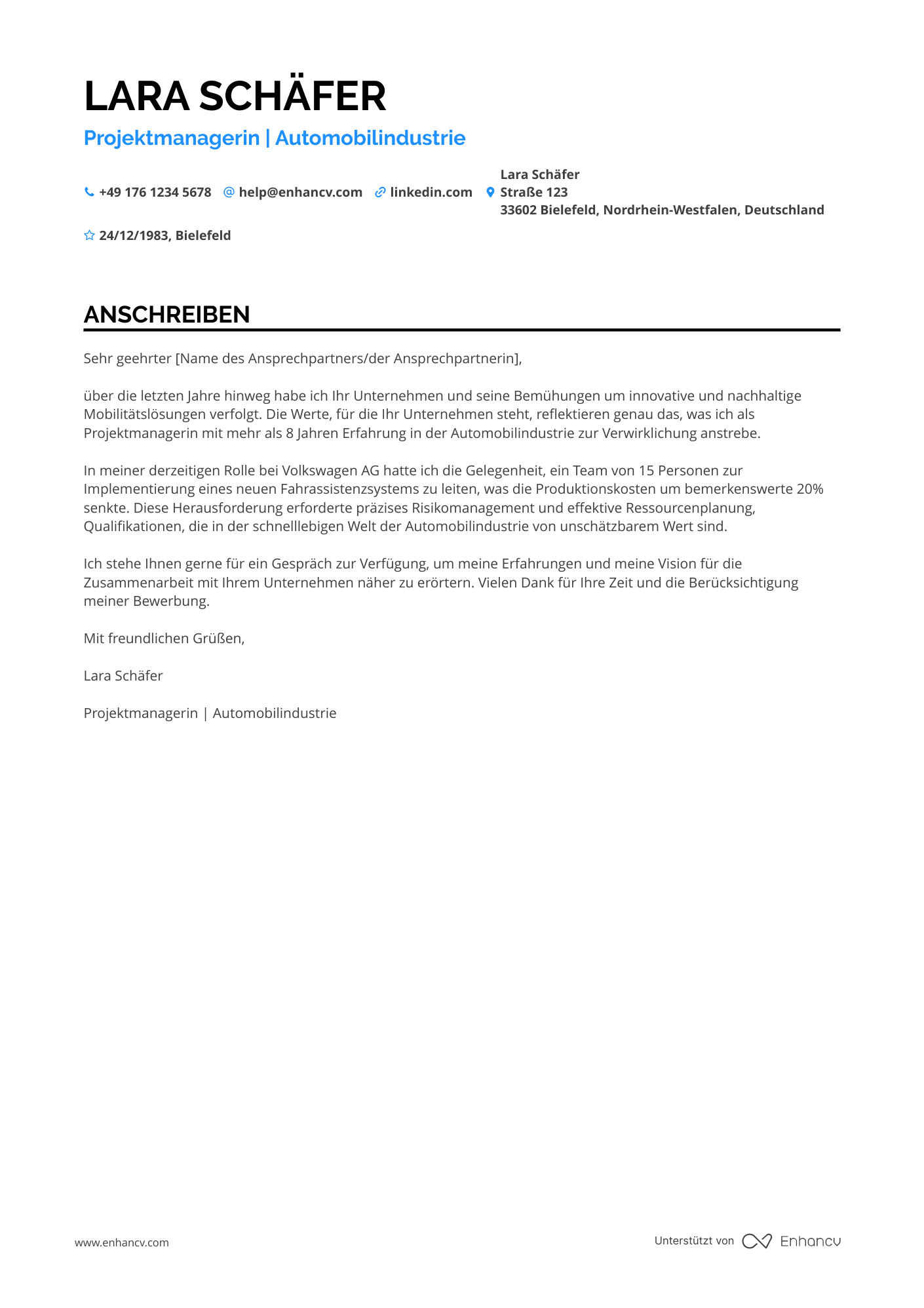 Projektmanager in der Automobilindustrie