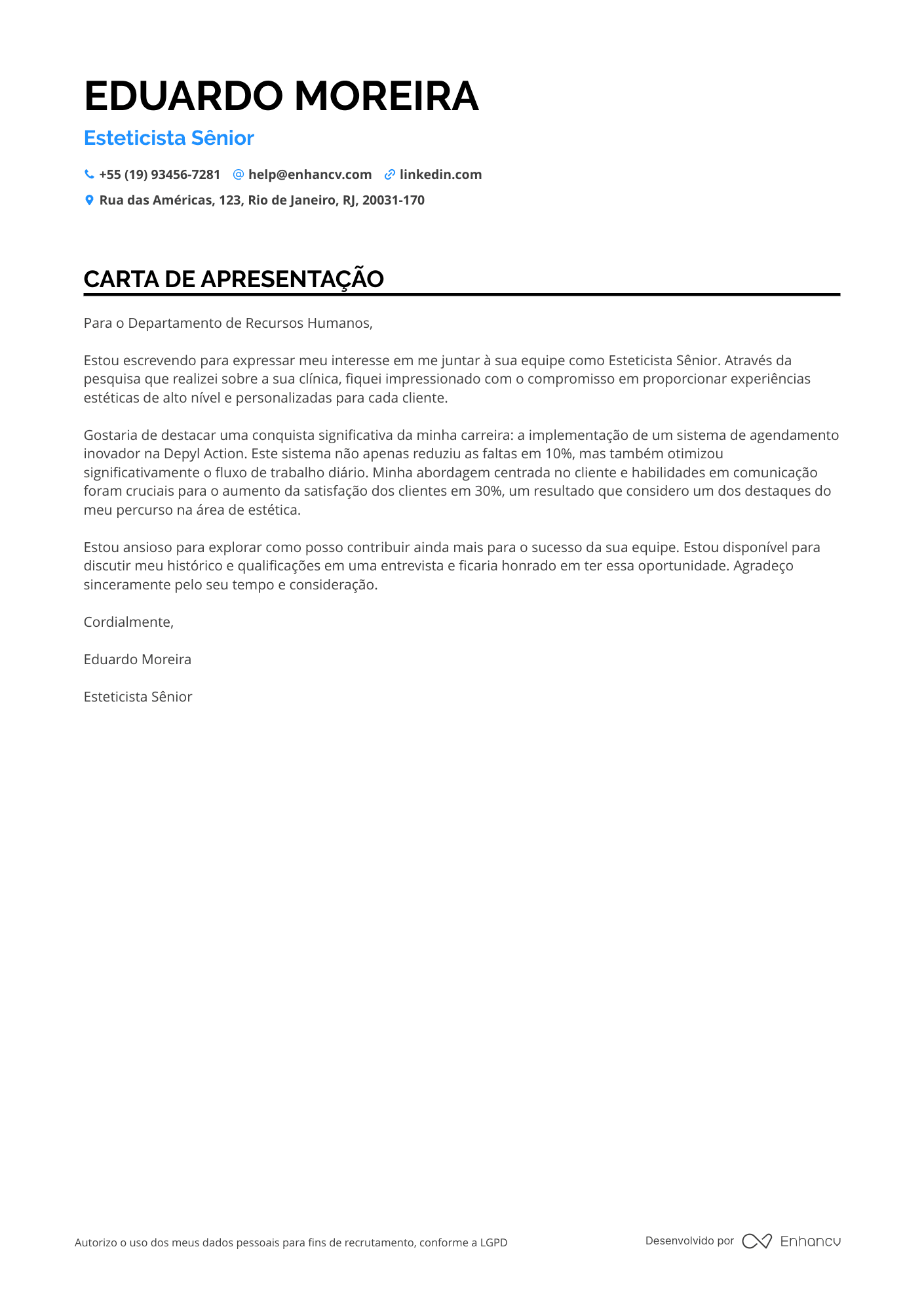 Esteticista Sem experiência