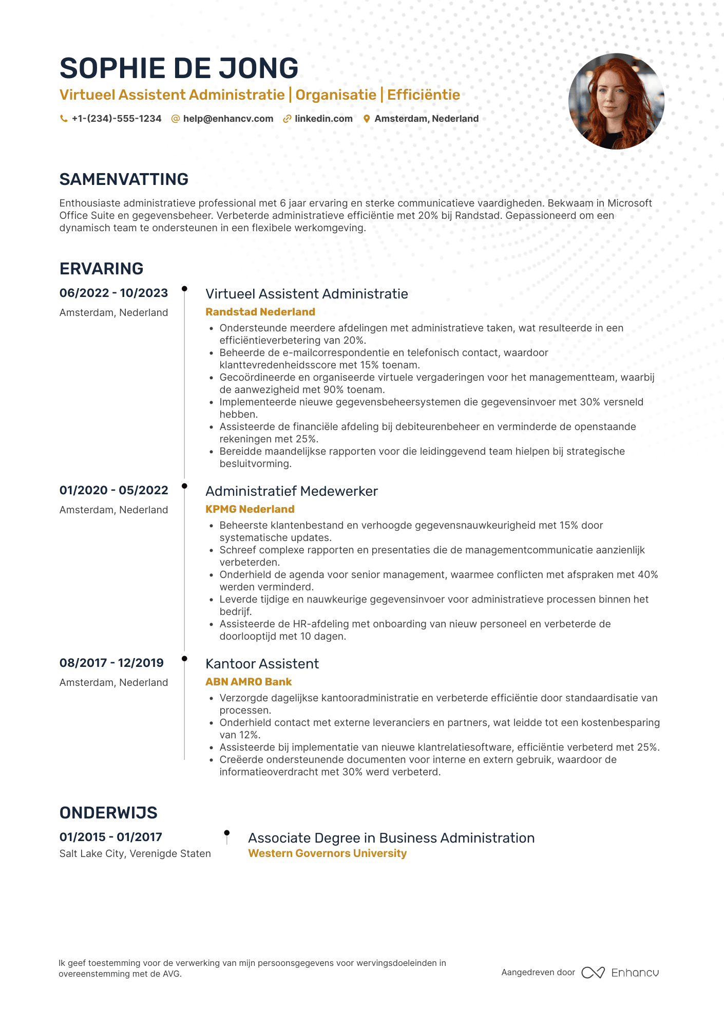 CV voor Virtueel Assistent Administratie