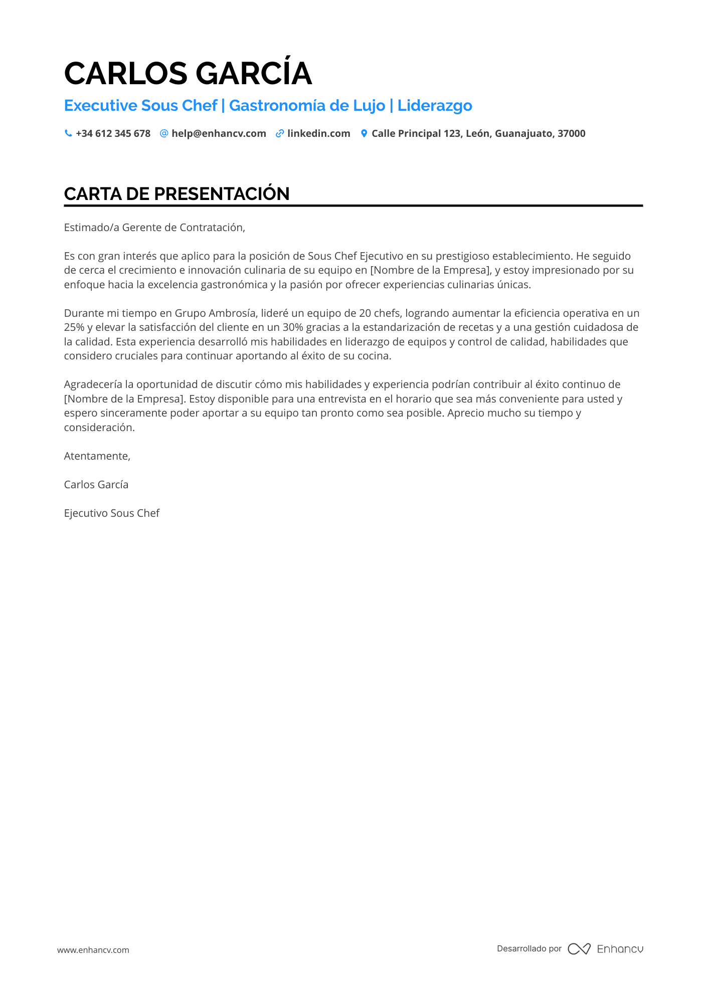 Chef de Producción