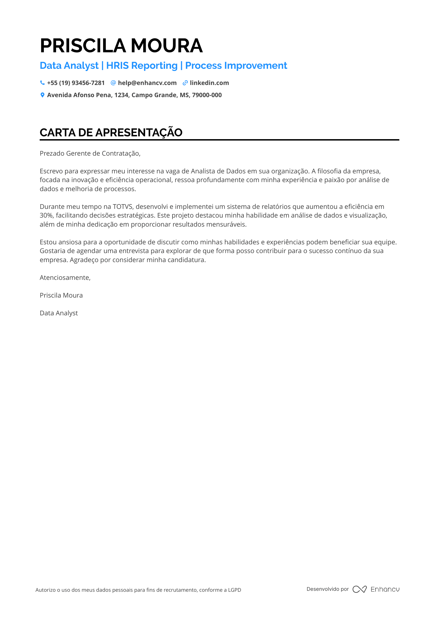 Analista de RH em Educação