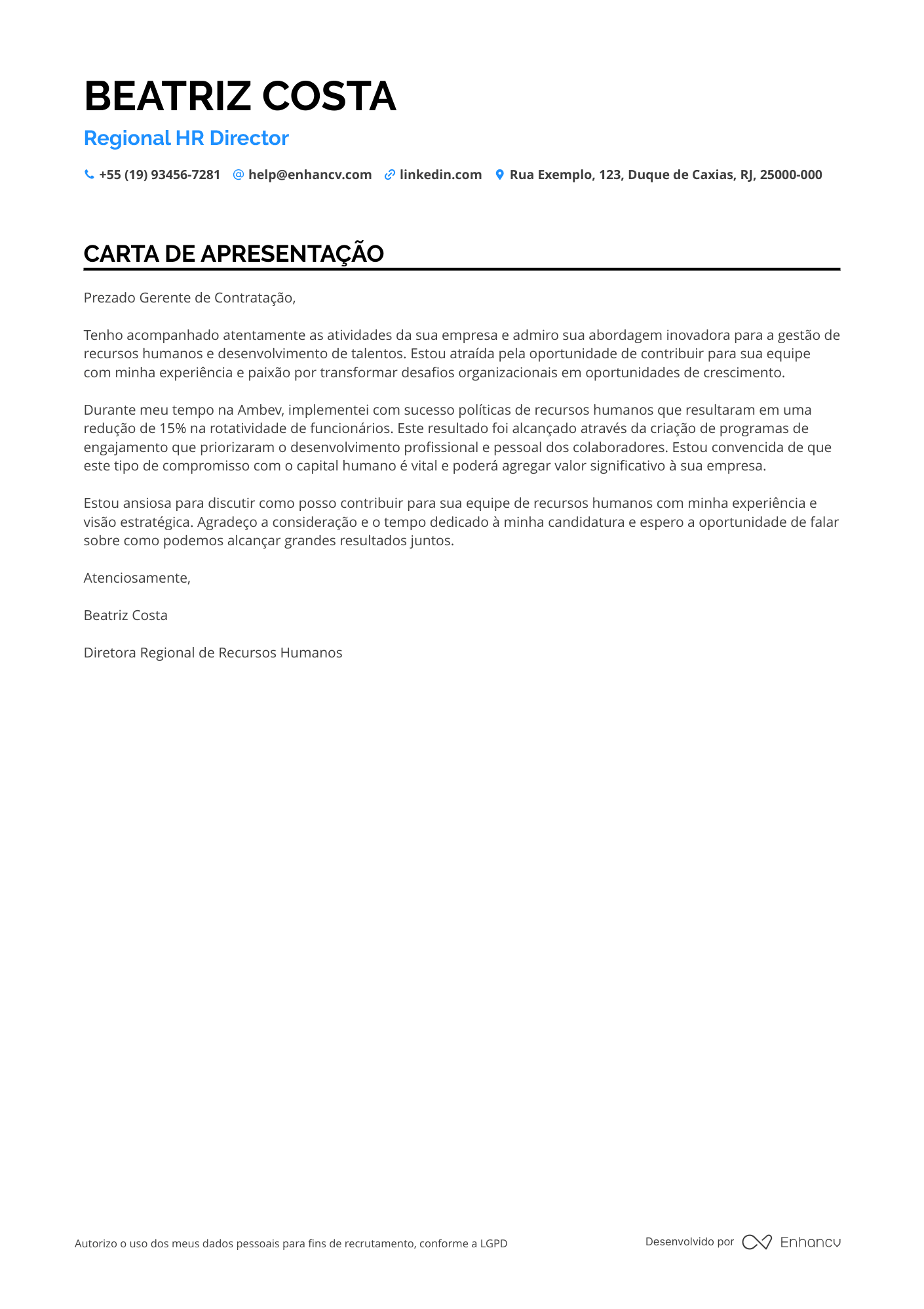 Diretor Comercial de Recursos Humanos