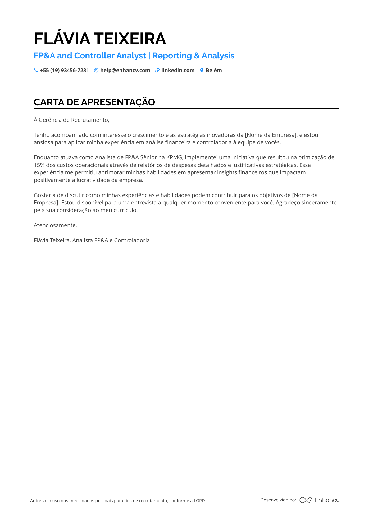 Analista Financeiro de Controladoria