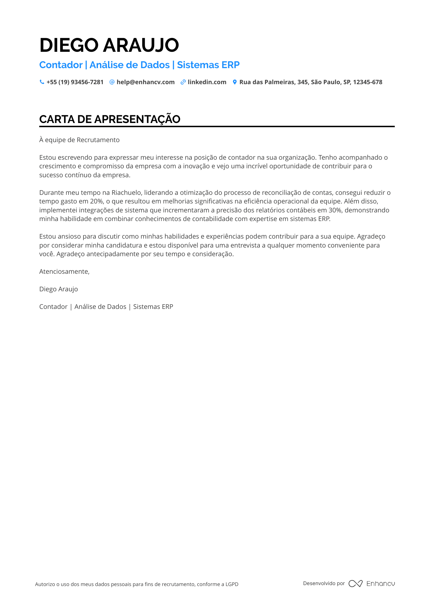 Analista Contábil Meio período