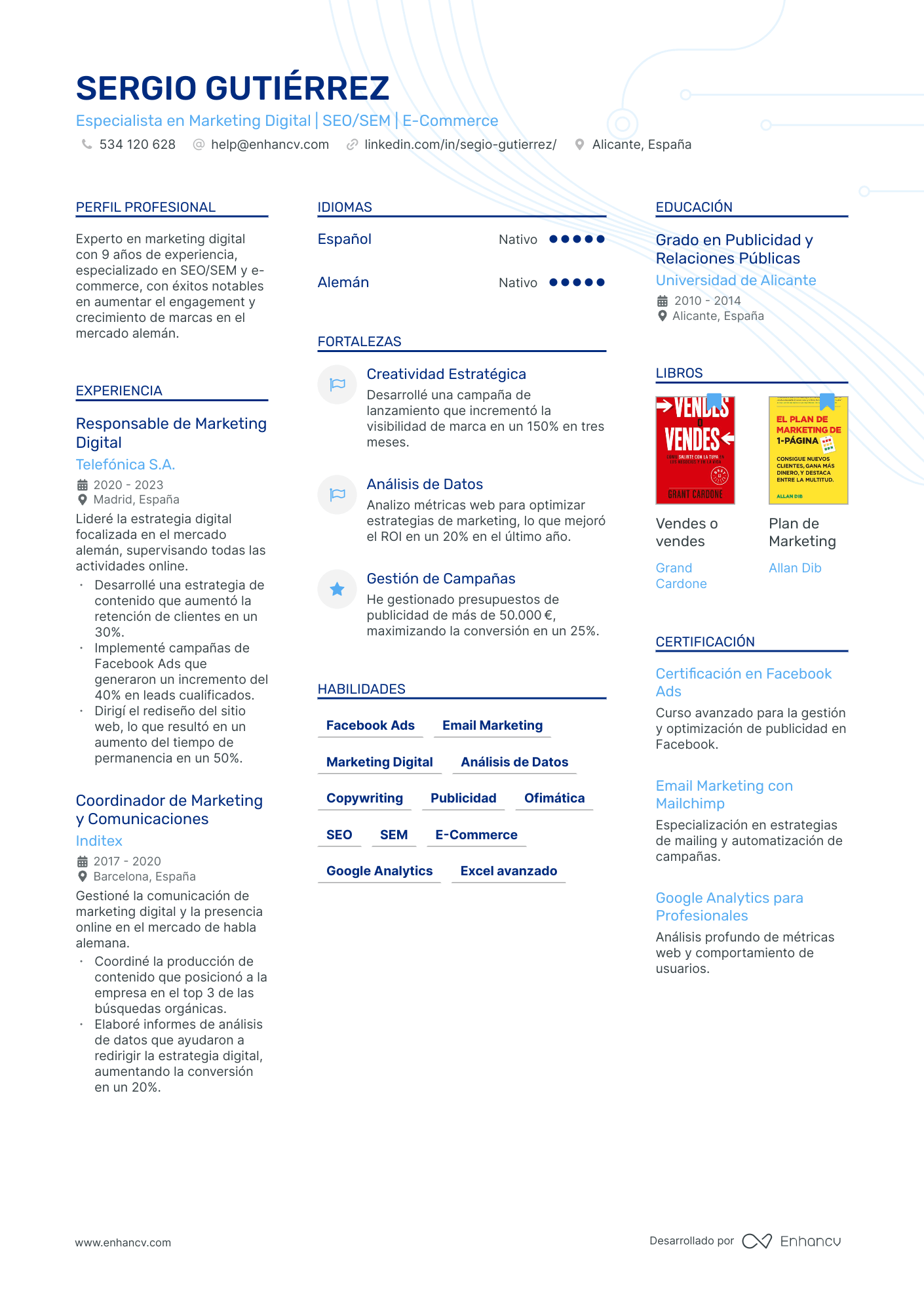 Plantilla de CV Multicolumna