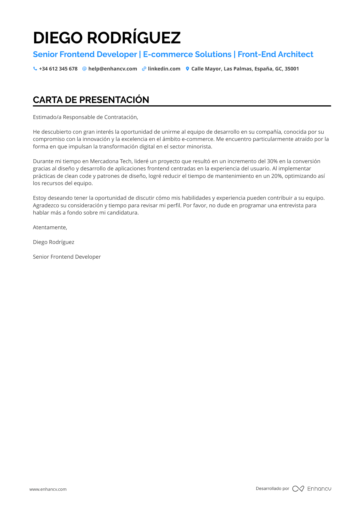 Desarrollador Web Senior
