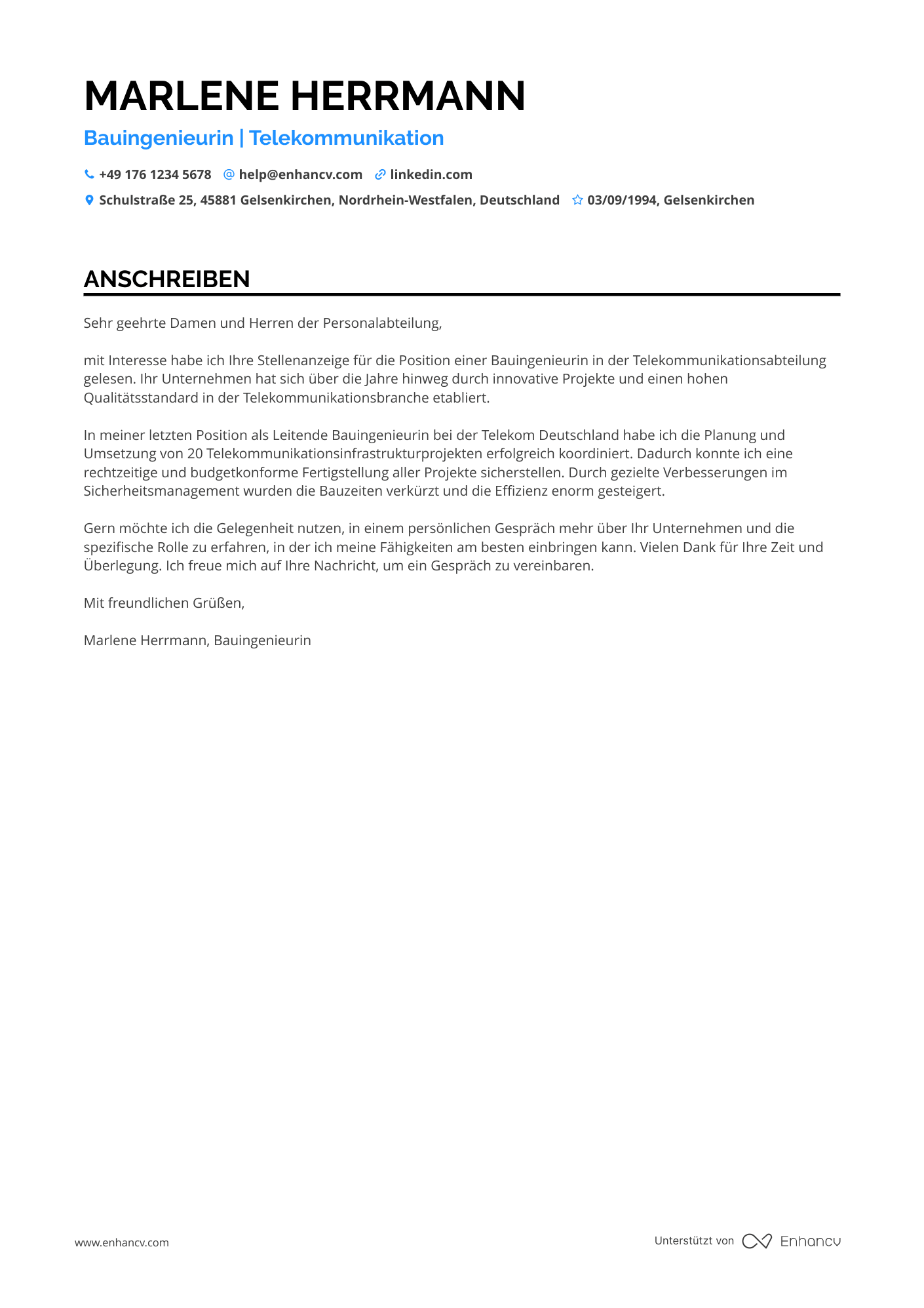 Bauingenieur in der Telekommunikation