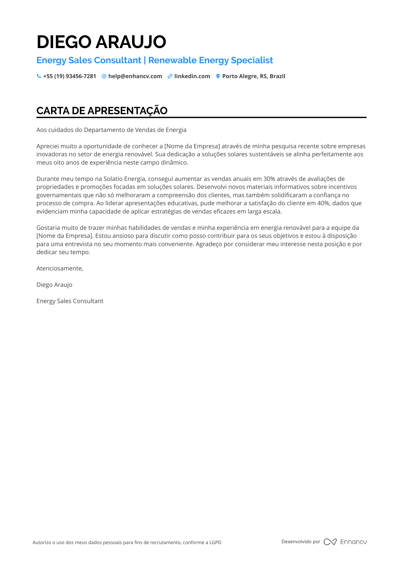 Consultor de Vendas de Energia