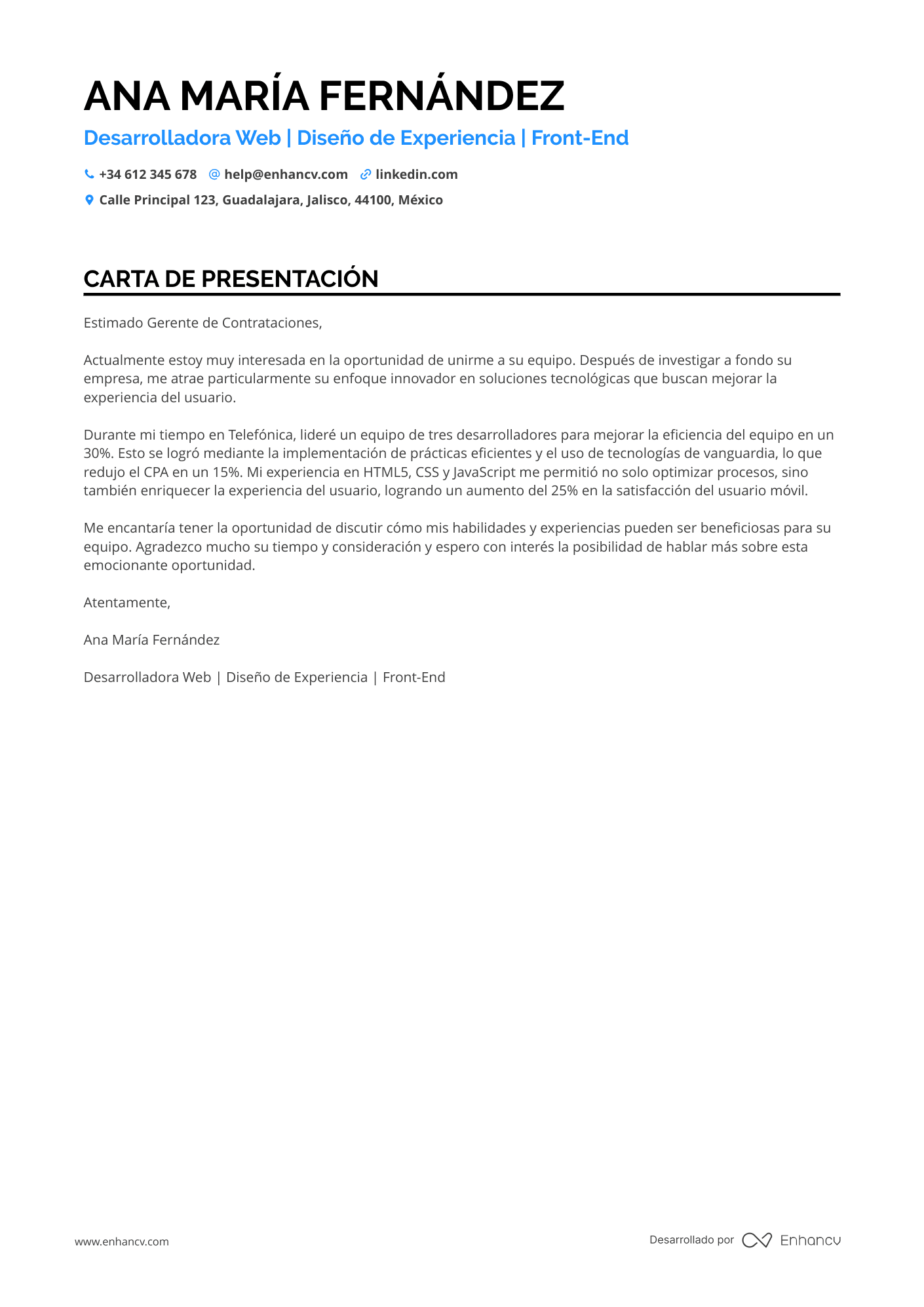 Desarrollador Web Front End