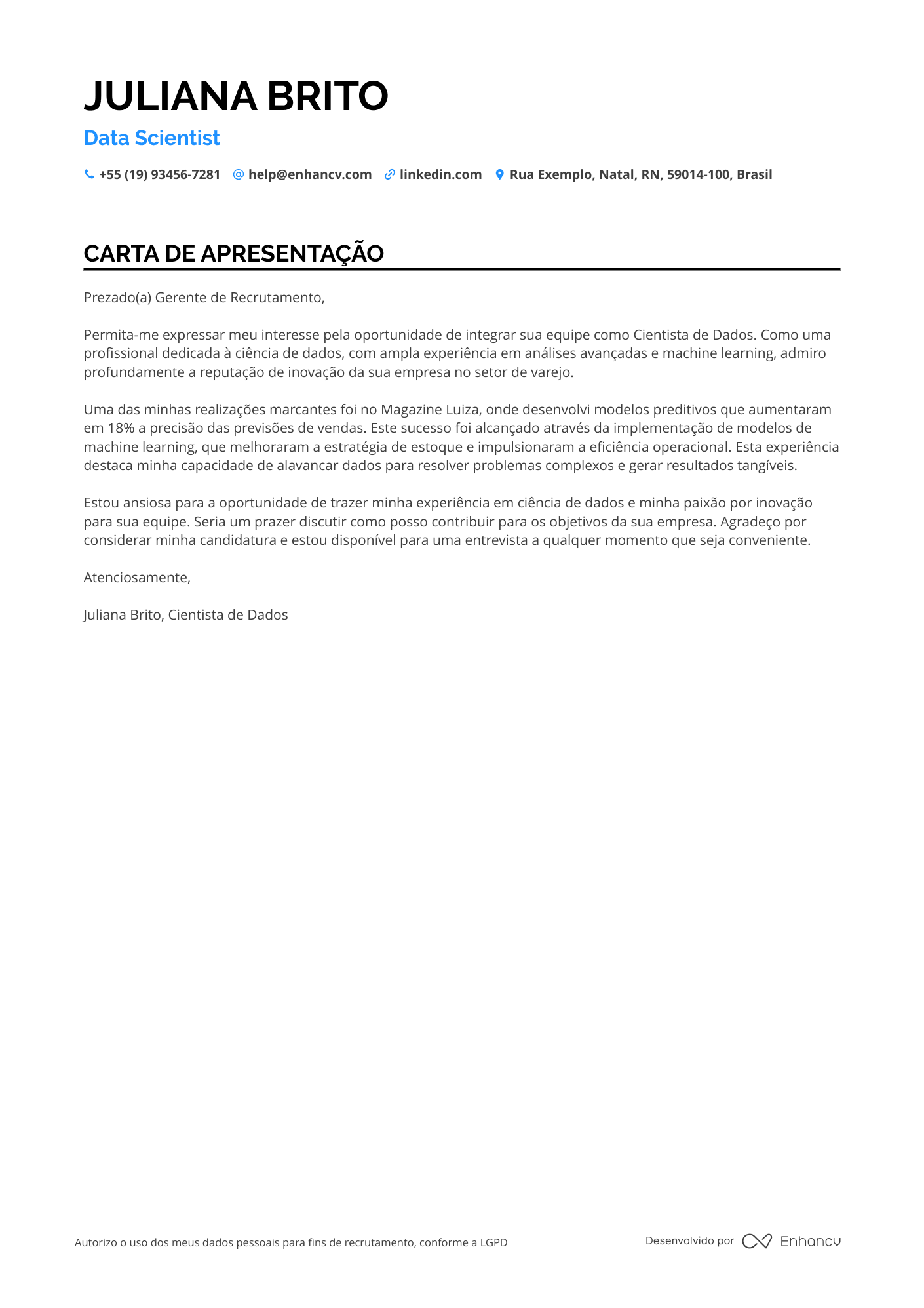 Engenheiro de Ciência de Dados em Telecomunicações