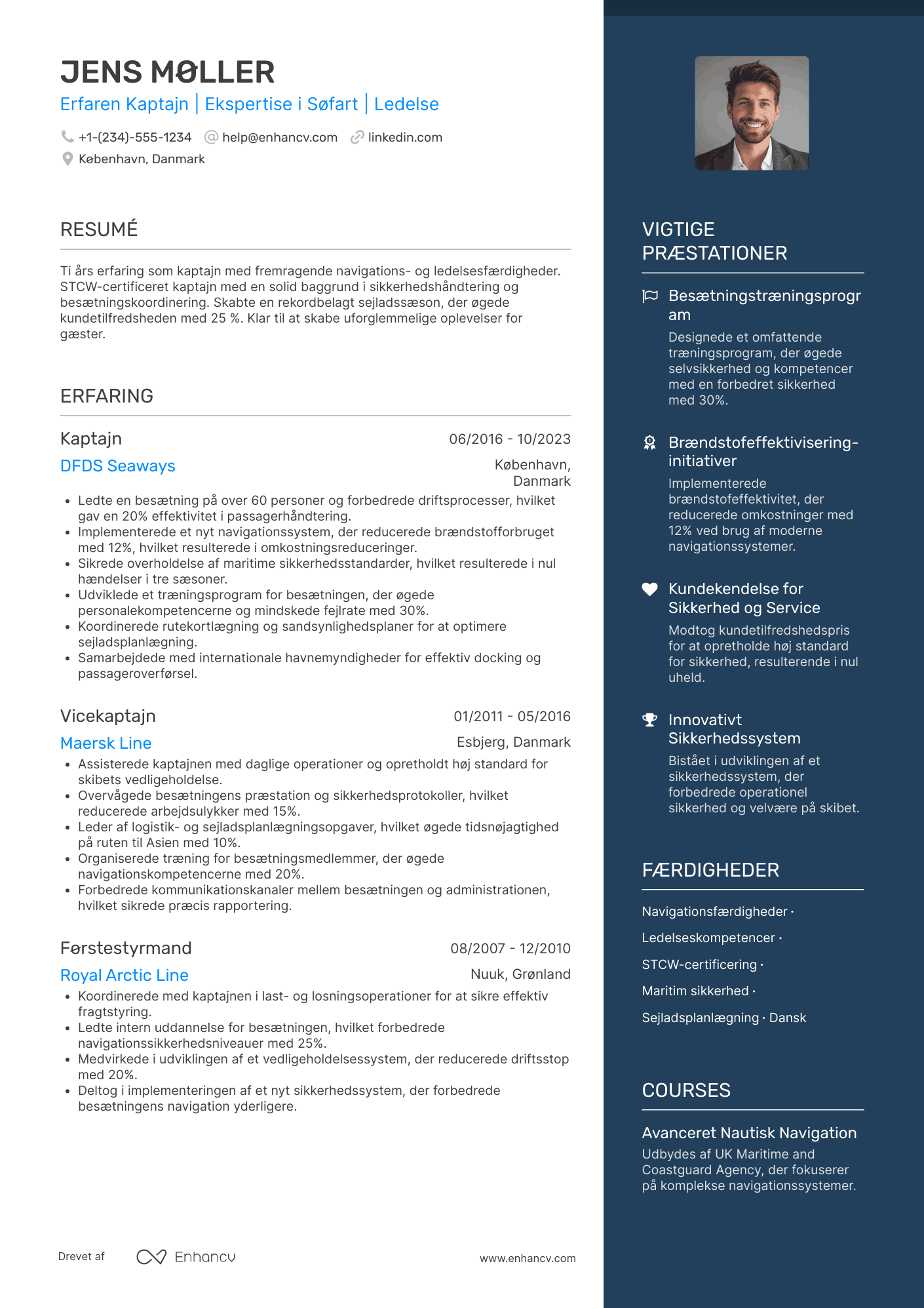 CV til Kaptajn
