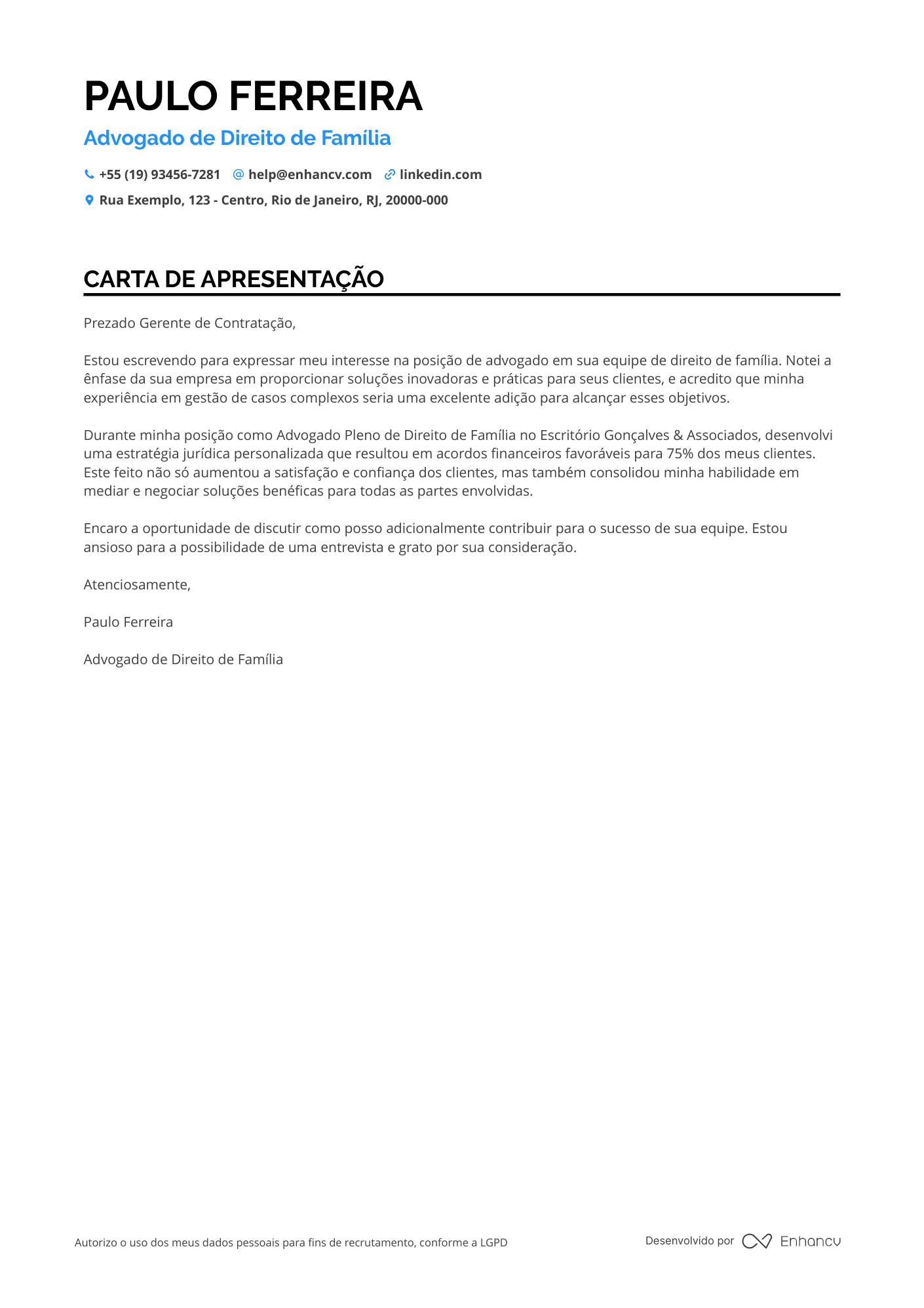 Assistente Jurídico de Direito da Família