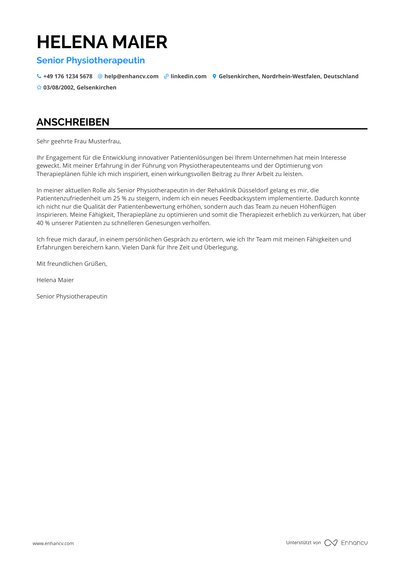Spezialist Physiotherapeut