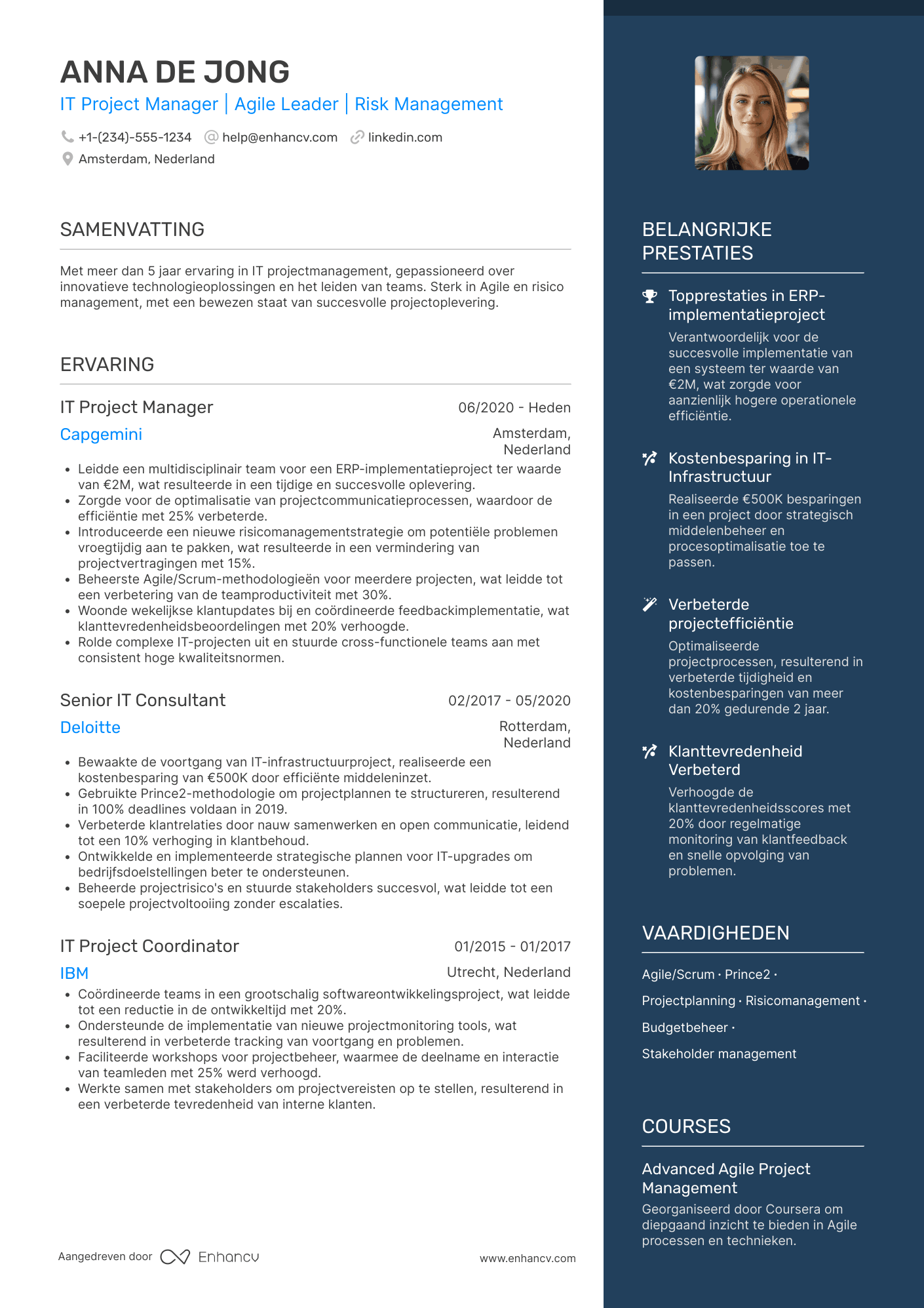 CV voor IT Project Manager