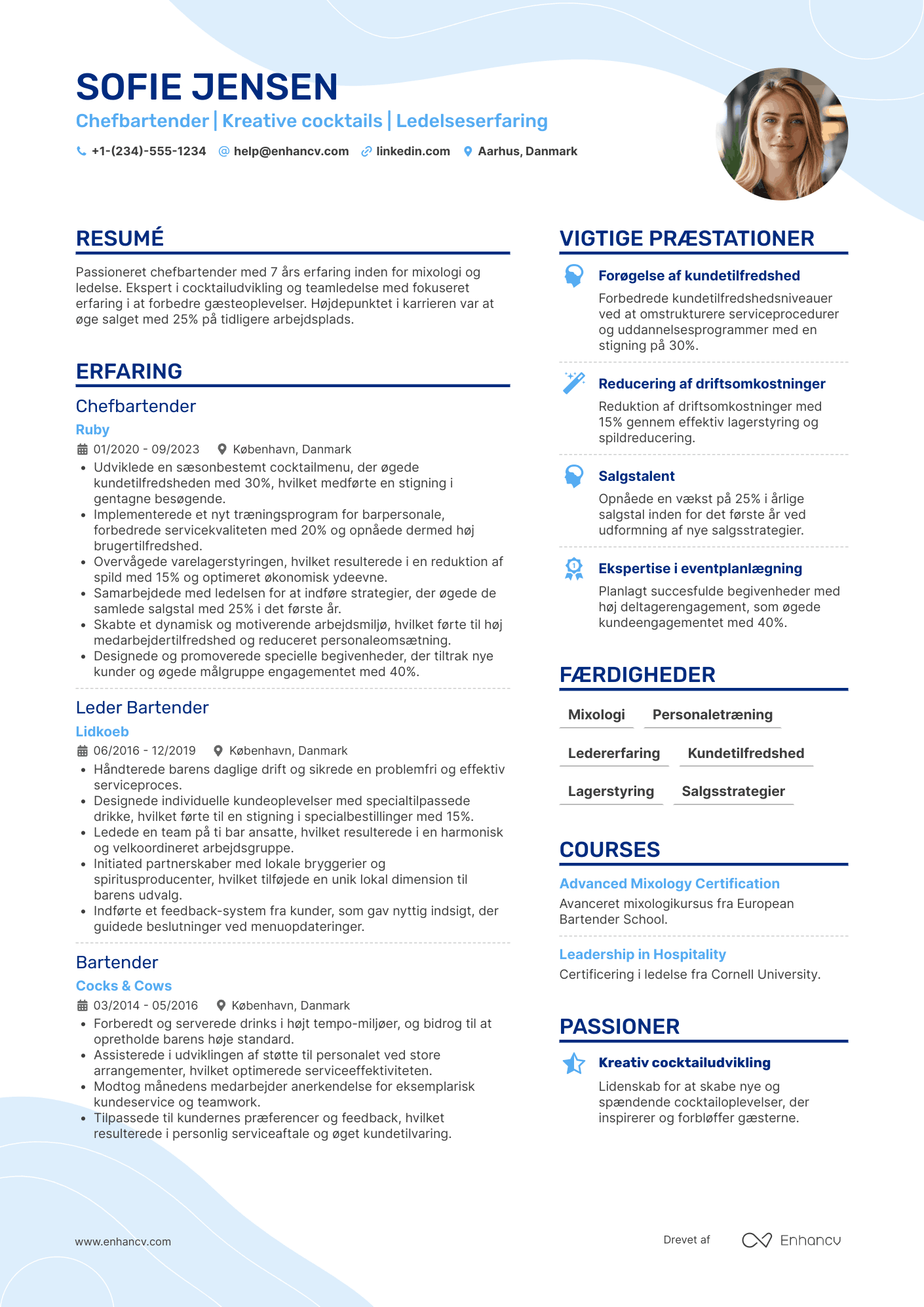 CV til Chefbartender
