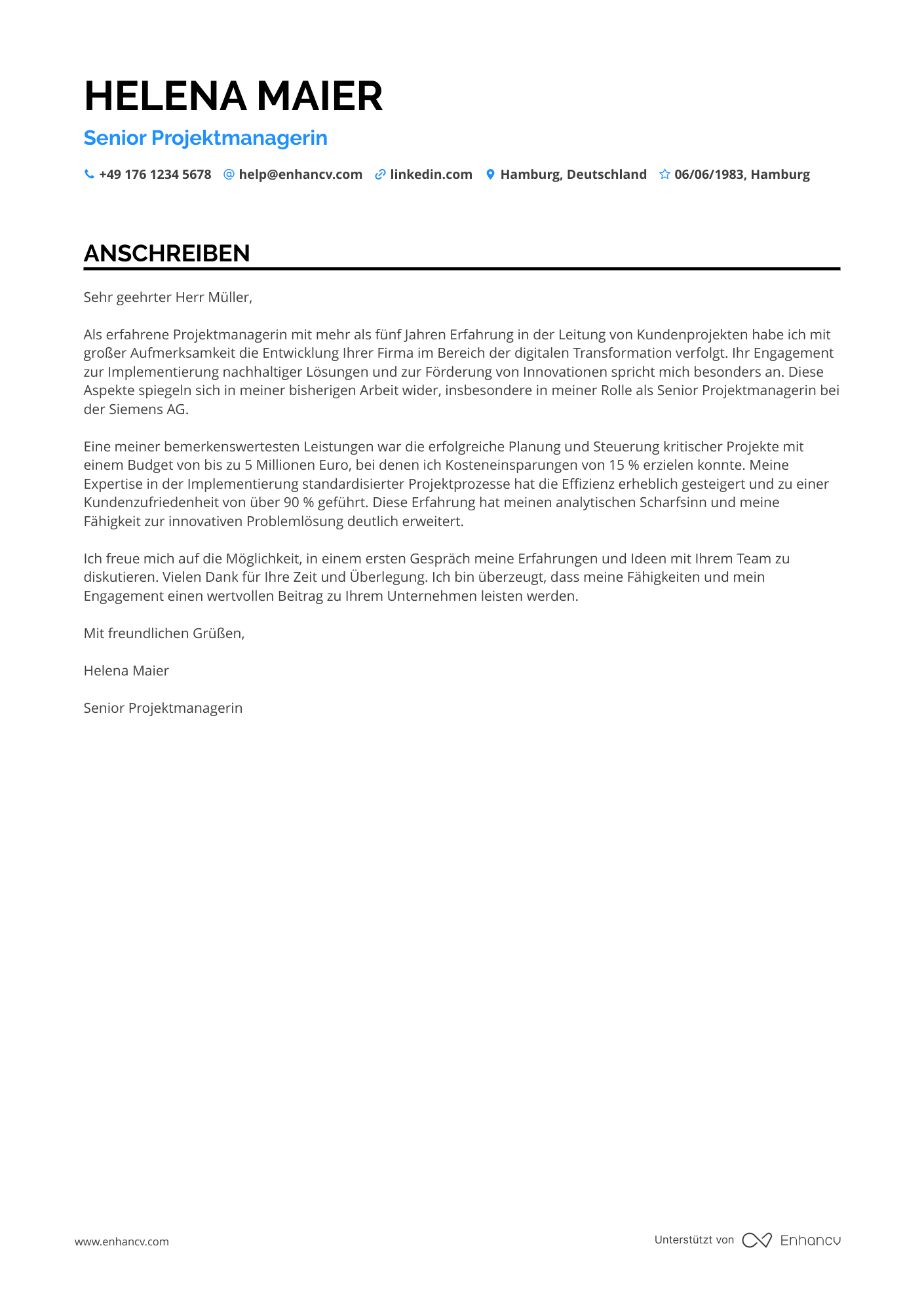 Projektmanager für Kundenprojekte