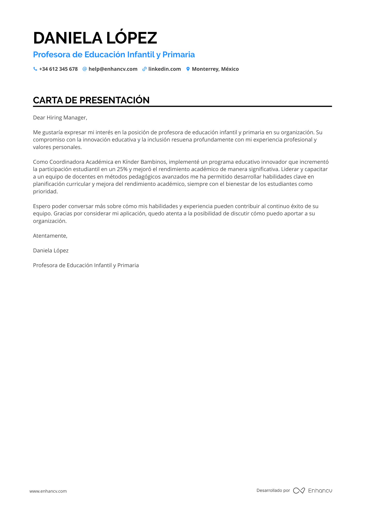 Maestro de Educación Infantil