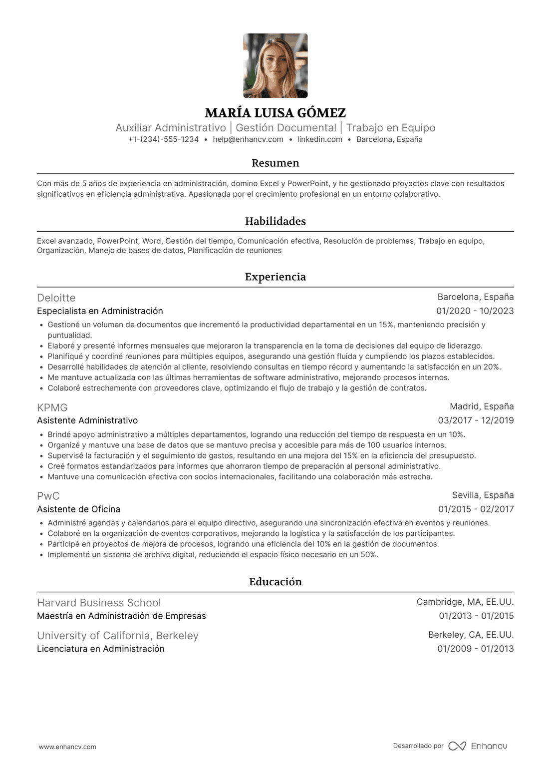Auxiliar administrativo con experiencia