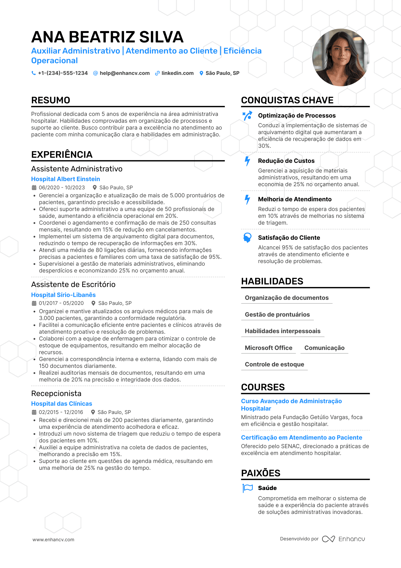 Auxiliar administrativo em hospital