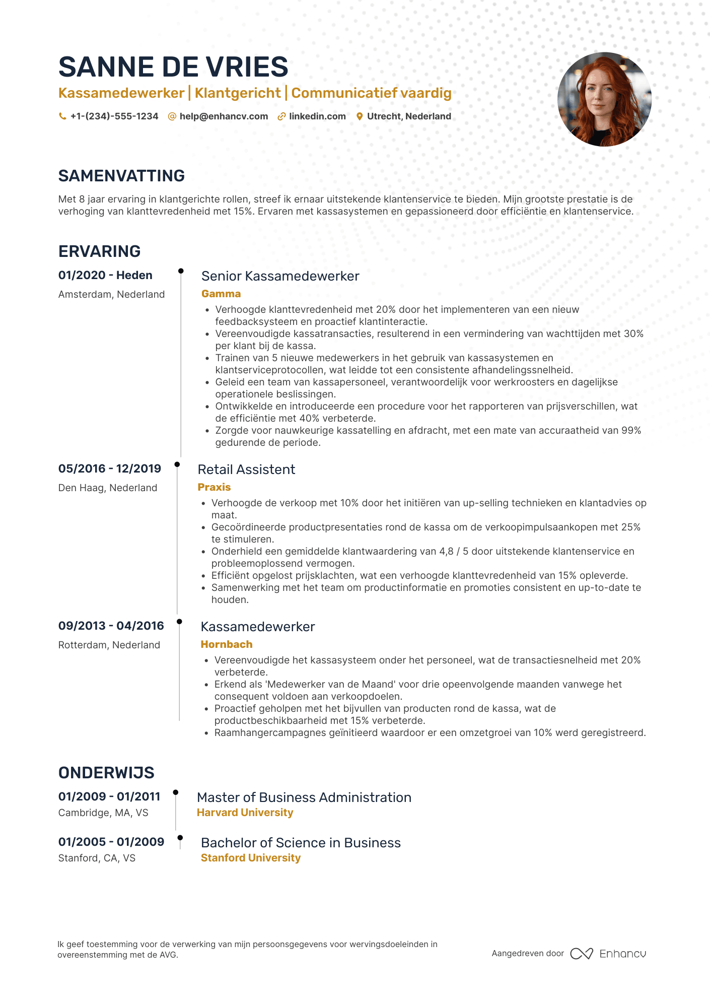 CV voor Kassamedewerker Bouwmarkt