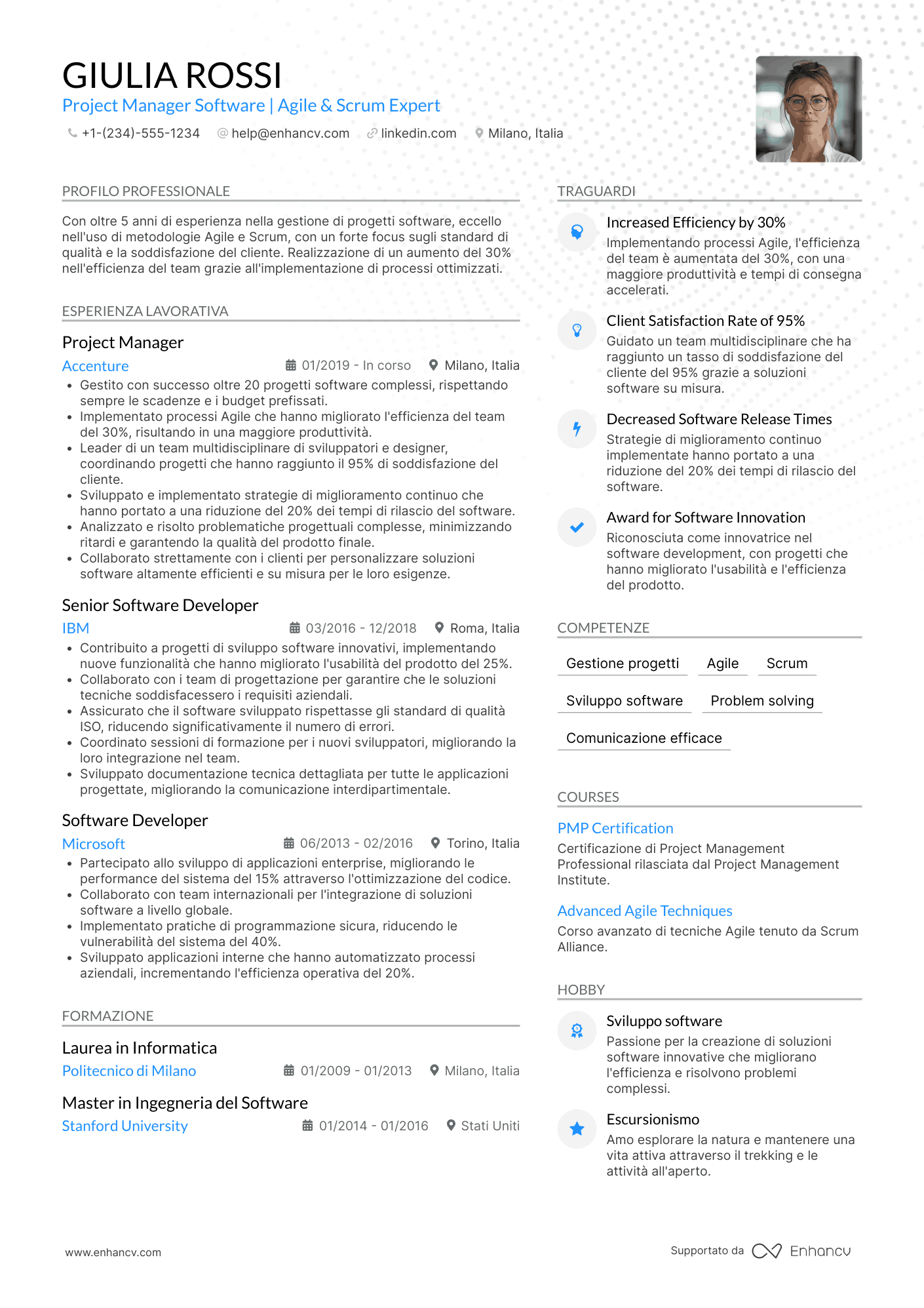 CV Software project manager