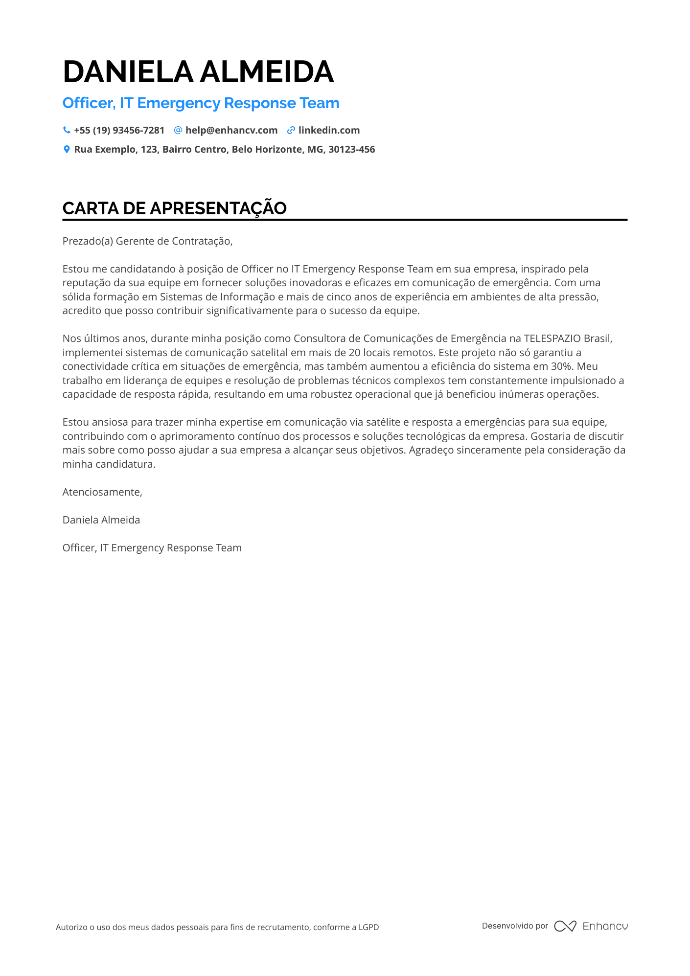 Gerente de Suporte de TI em Educação